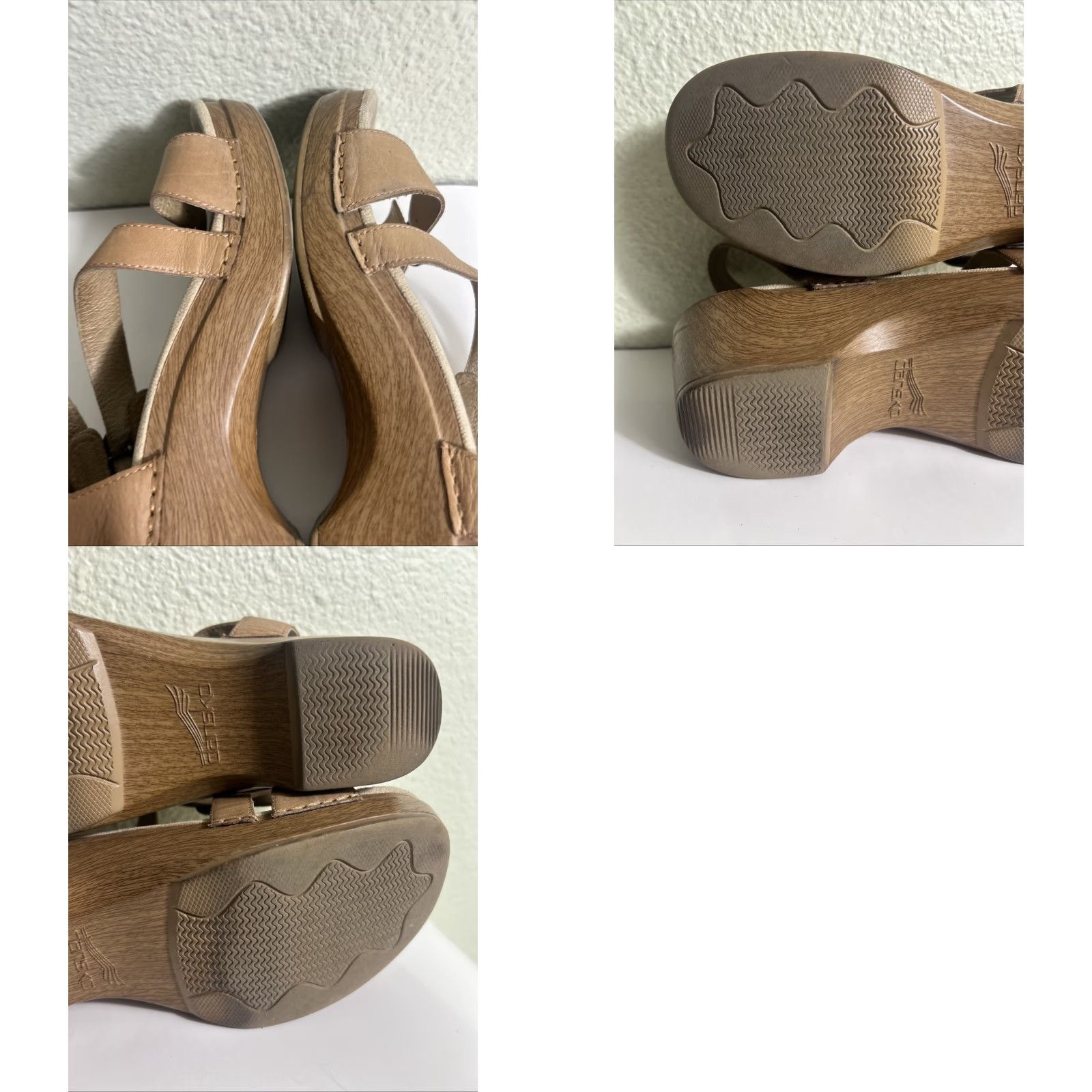 Dansko Dansko Sandal Women Sacha Tan Burnished Leather US 10 EU 40 Strappy Buckle Wedge Arch Support Comfort Slide Size US 10 / IT 40 - 10 Thumbnail