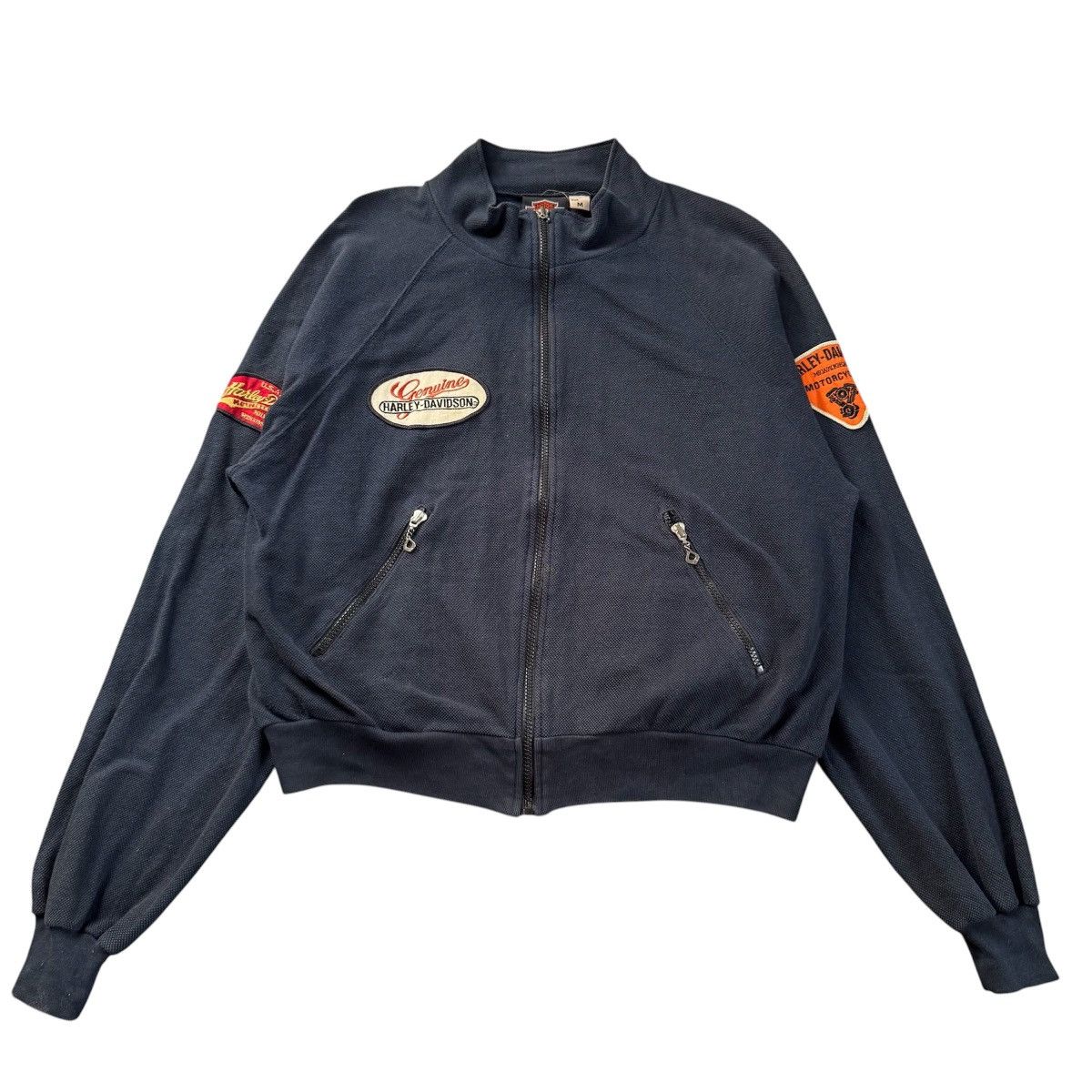 Harley Davidson Vintage Harley Davidson Zip Up Sweatshirt Bomber Jacket Size US M / EU 48-50 / 2 - 1 Thumbnail