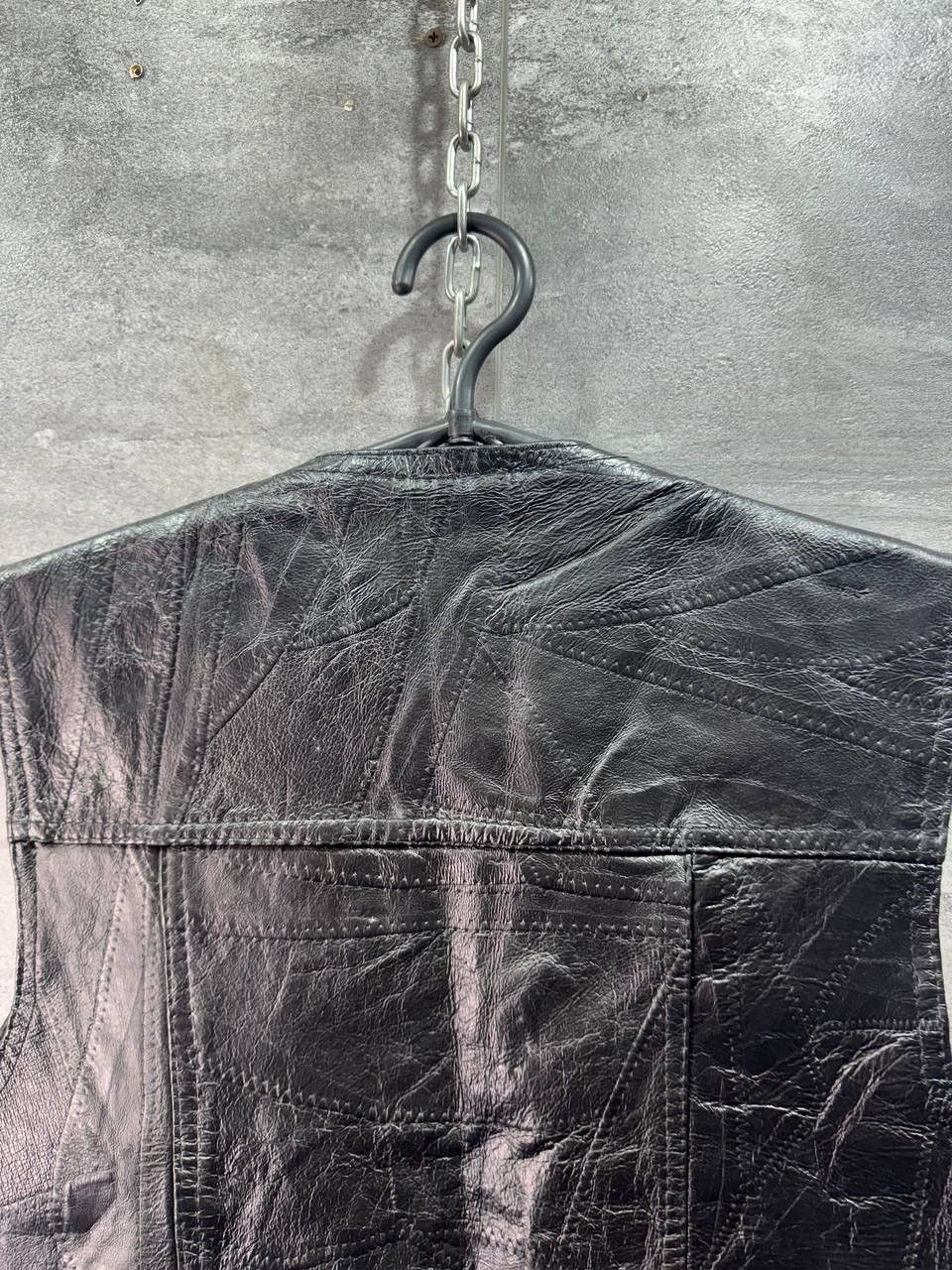 Vintage Giovanni Navarre Leather Biker Vest Jacket Size US L / EU 52-54 / 3 - 16 Thumbnail