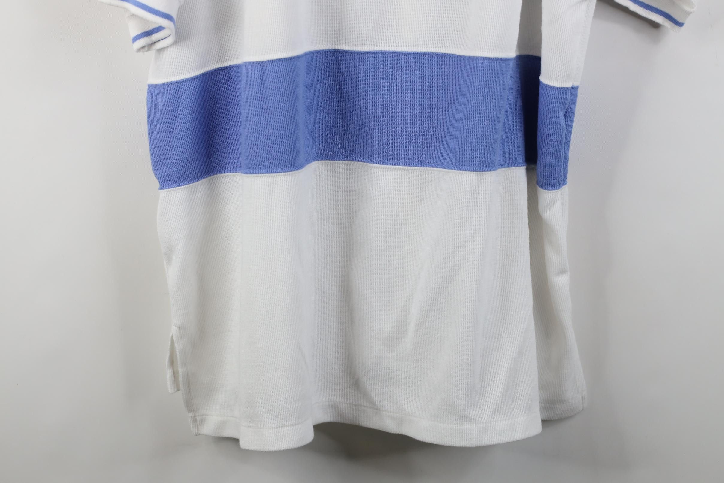 Vintage Vintage 90s Streetwear Block Thermal Knit Golf Polo Shirt Size US XXL / EU 58 / 5 - 14 Thumbnail