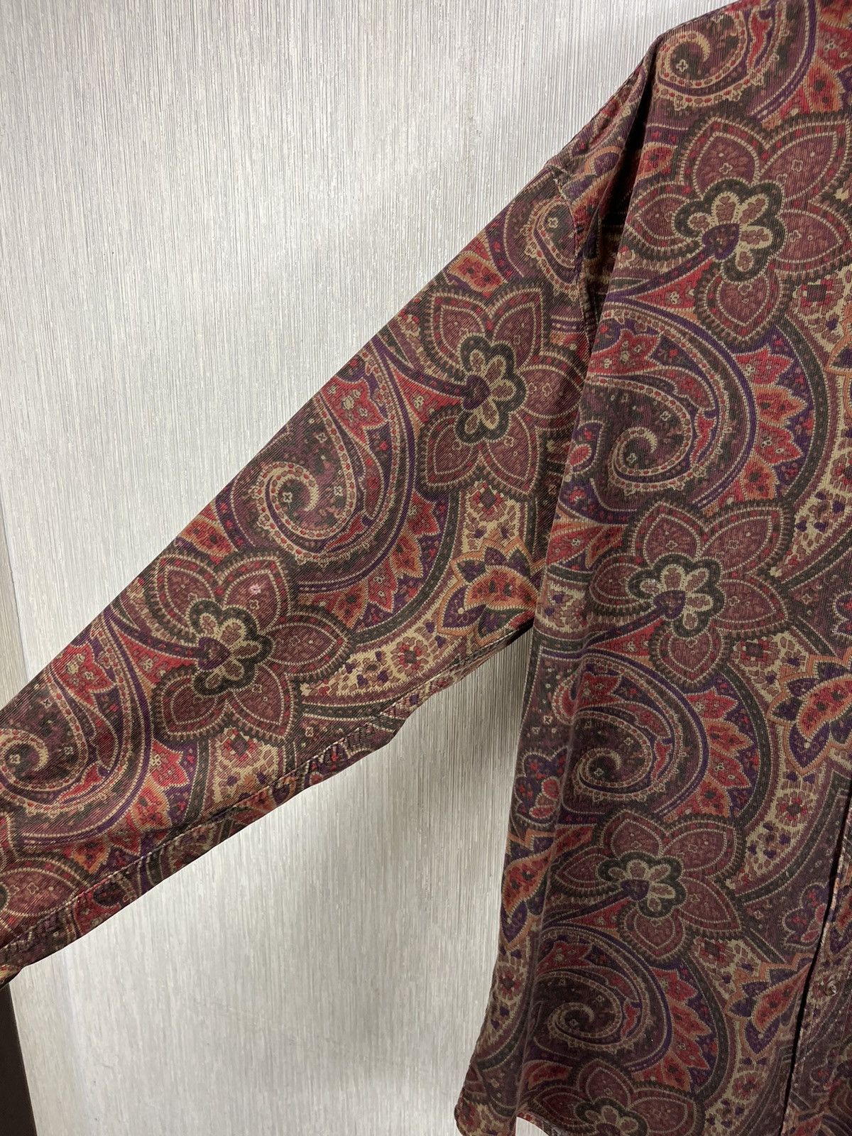 Chaps Ralph Lauren × Ralph Lauren × Vintage Chaps Ralph Lauren corduroy velvet fullprint floral shirt Size US L / EU 52-54 / 3 - 11 Thumbnail