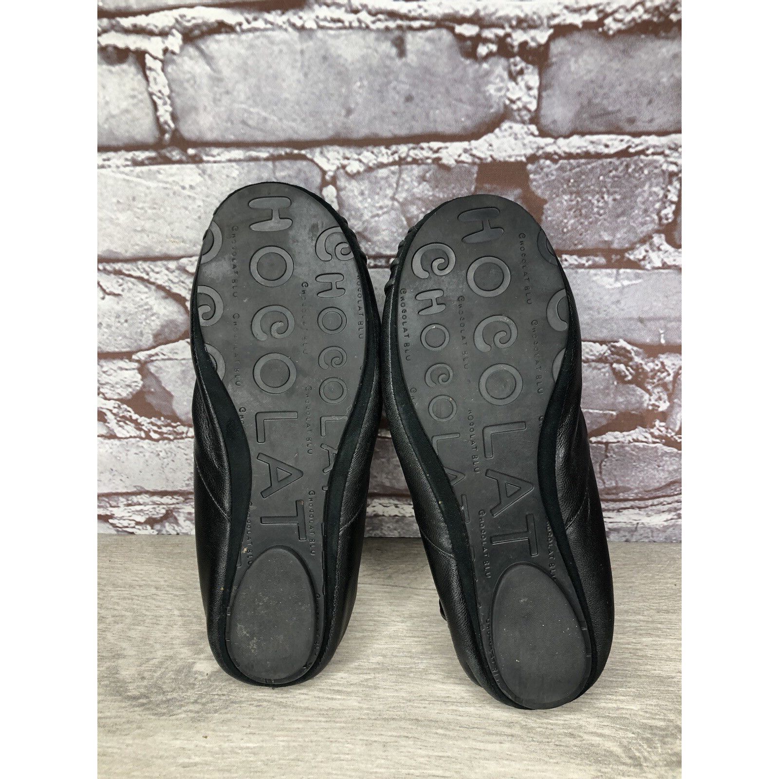Chocolate Chocolate Blu CAM2 Black Pleated Leather Ballet Flats Shoes Size US 8 / IT 38 - 21 Thumbnail