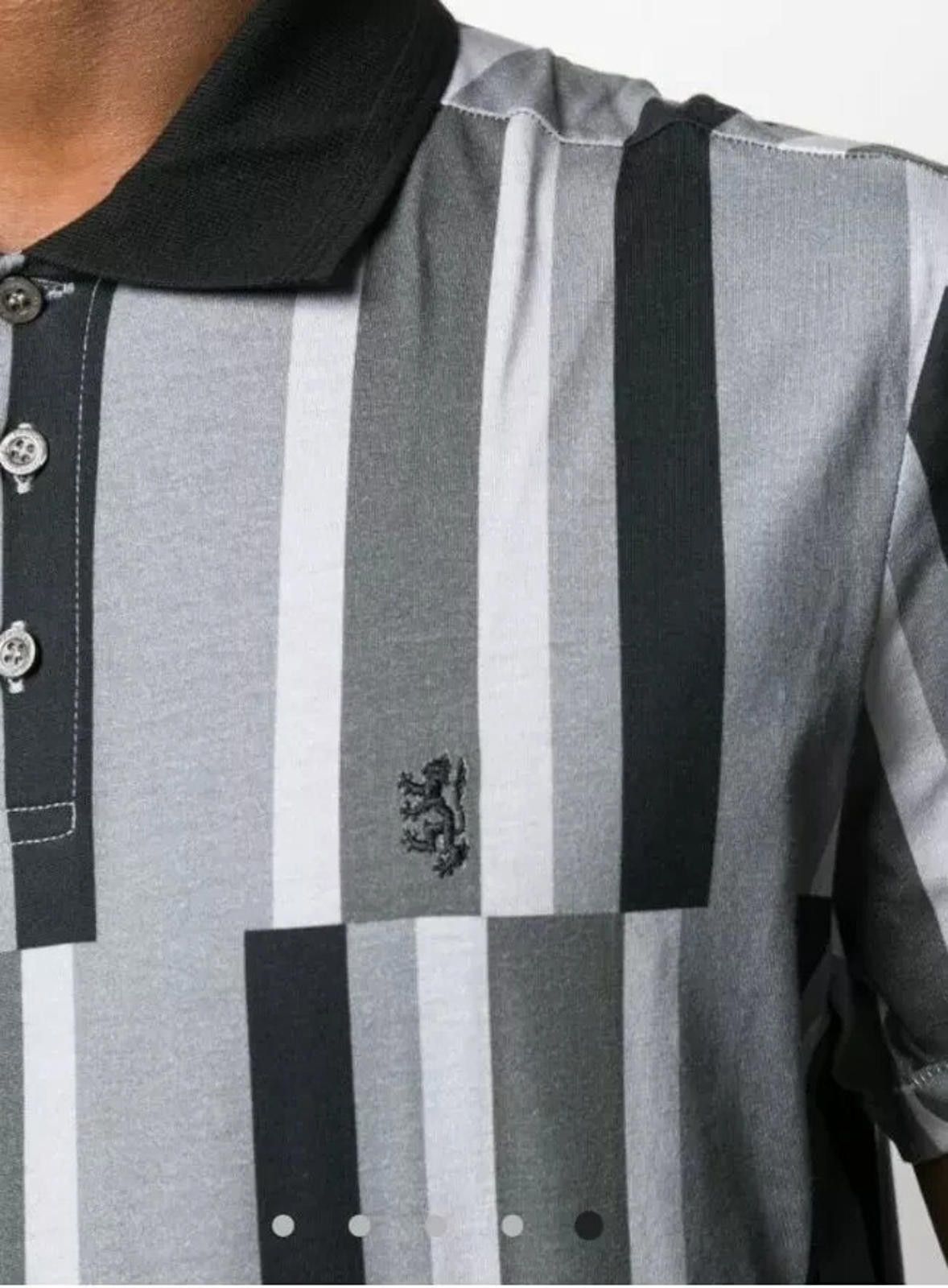 Pringle Of Scotland Pringle of Scotland Deconstructed Stripes Polo Shirt Size M Size US M / EU 48-50 / 2 - 2 Thumbnail