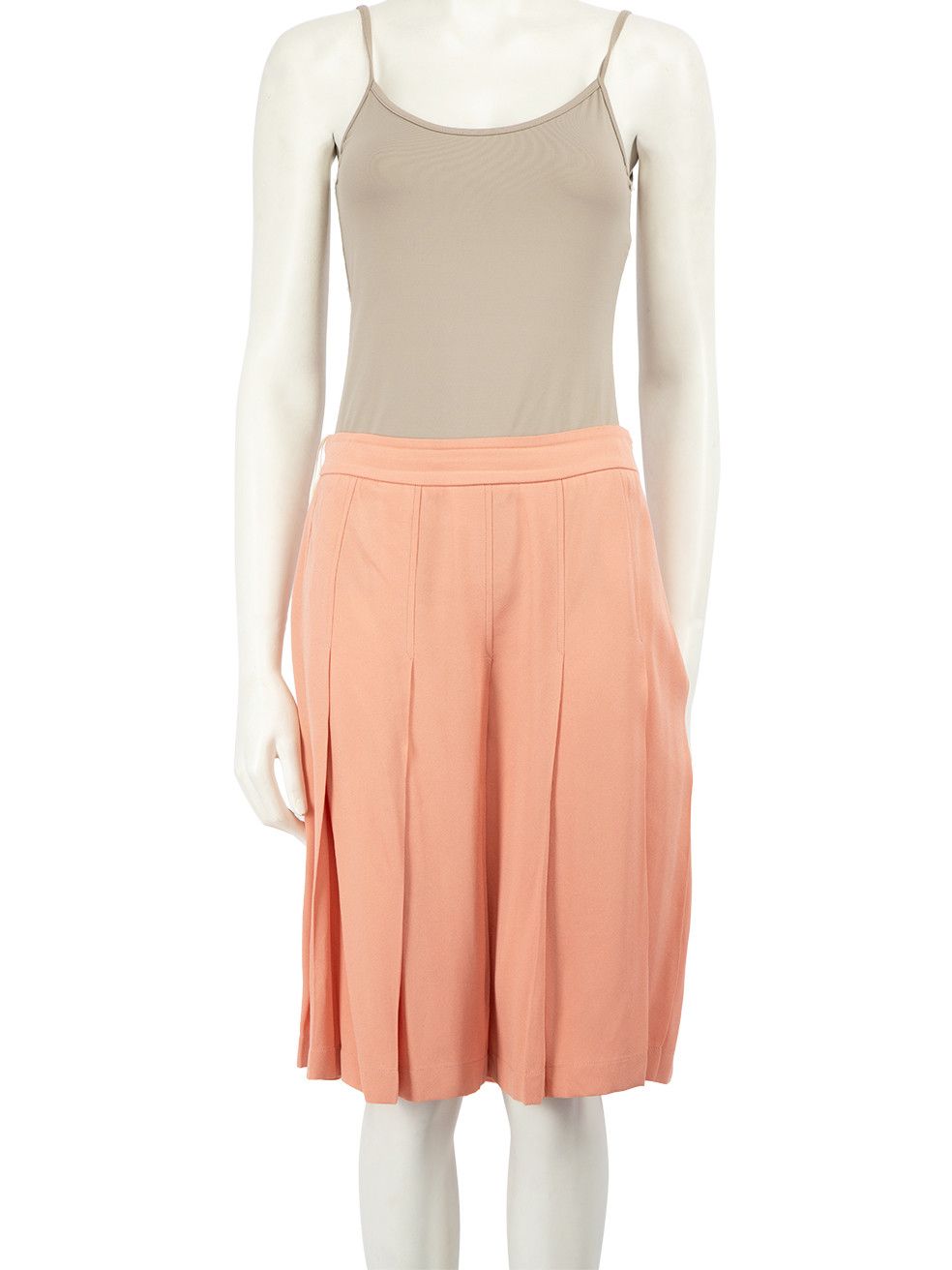 image of Marni Pink Pleated Knee Length Skirt, Women's (Size 26)