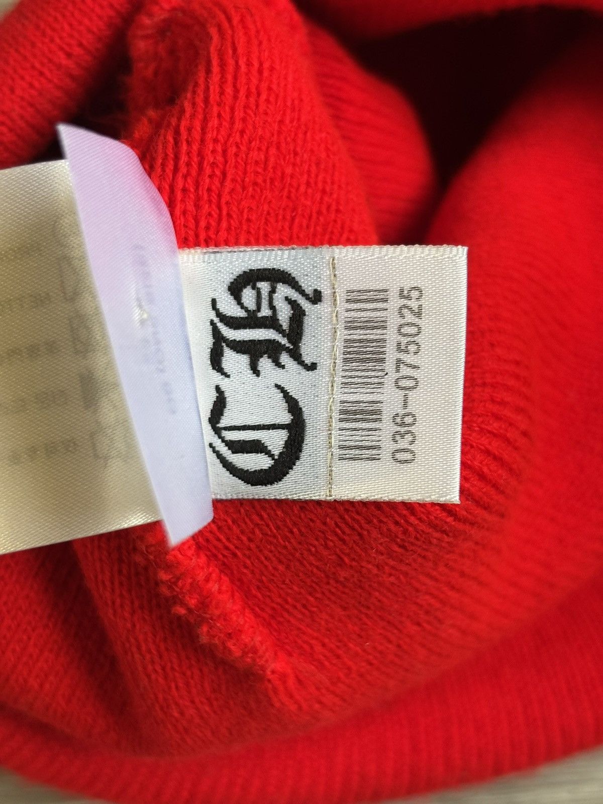 Chrome Hearts Chrome Hearts Red Triple Cross Cemetery Beanie Size ONE SIZE - 9 Thumbnail