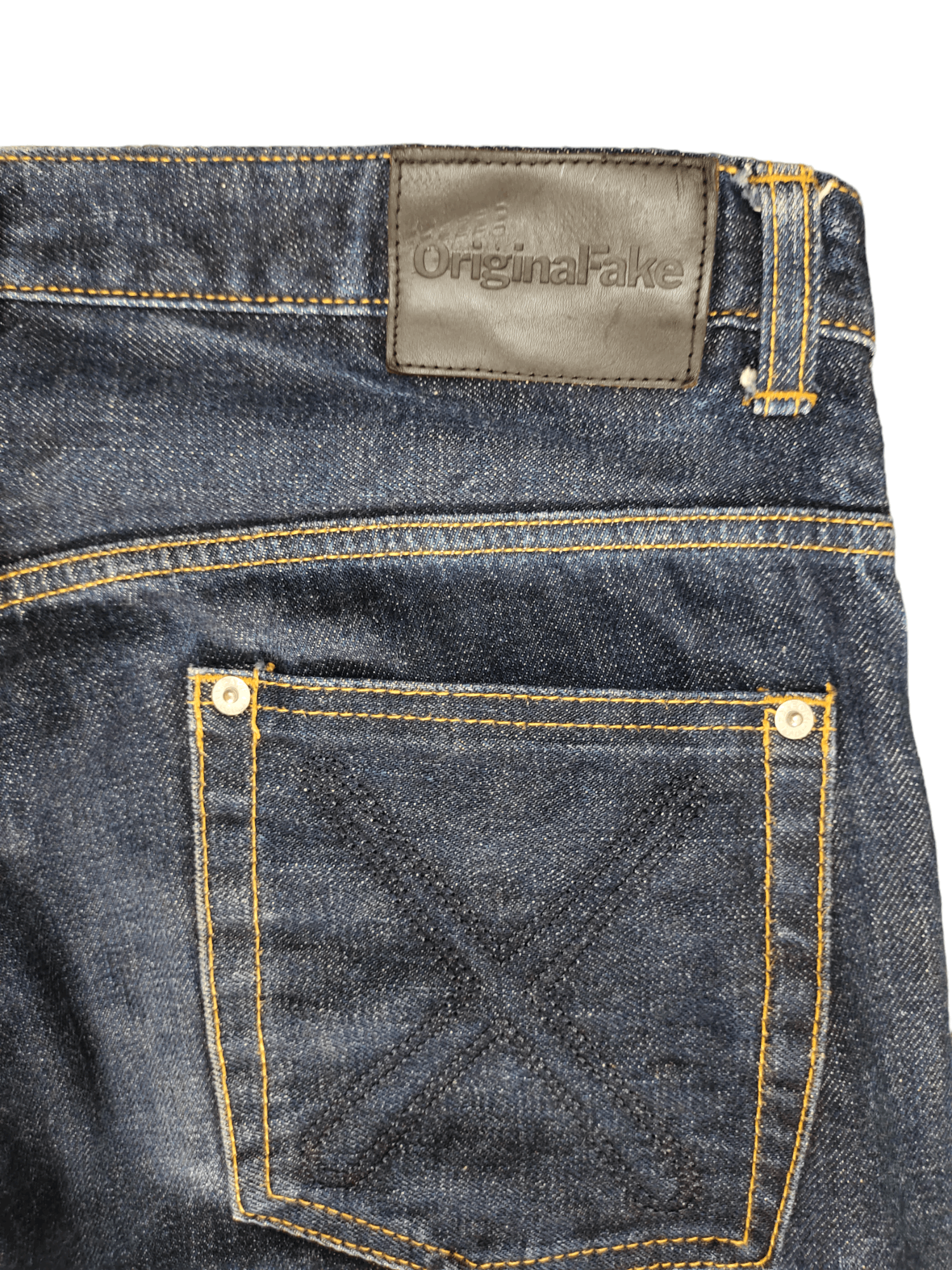 Kaws × Medicom Toy × Original Fake Original Fake X Kaws Selvedge Distressed Hem Denim Jeans Size US 33 - 8 Thumbnail