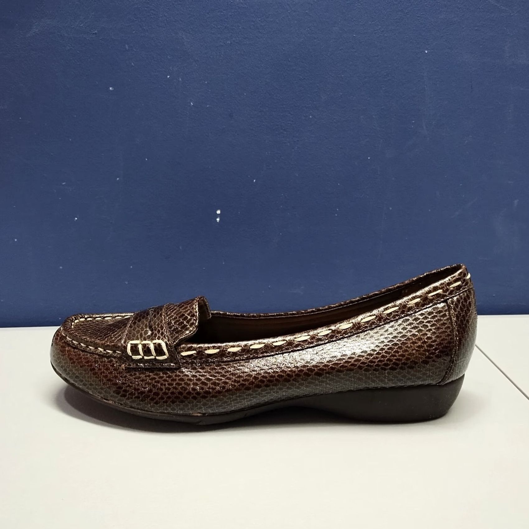 Etienne Aigner Etienne Aigner Ester Flats Womens Size 9M Brown Snake Leather Comfort 92694-7 Flat Womens Size 9M Brown Snake Leather Comfort Size US 9 / IT 39 - 5 Thumbnail