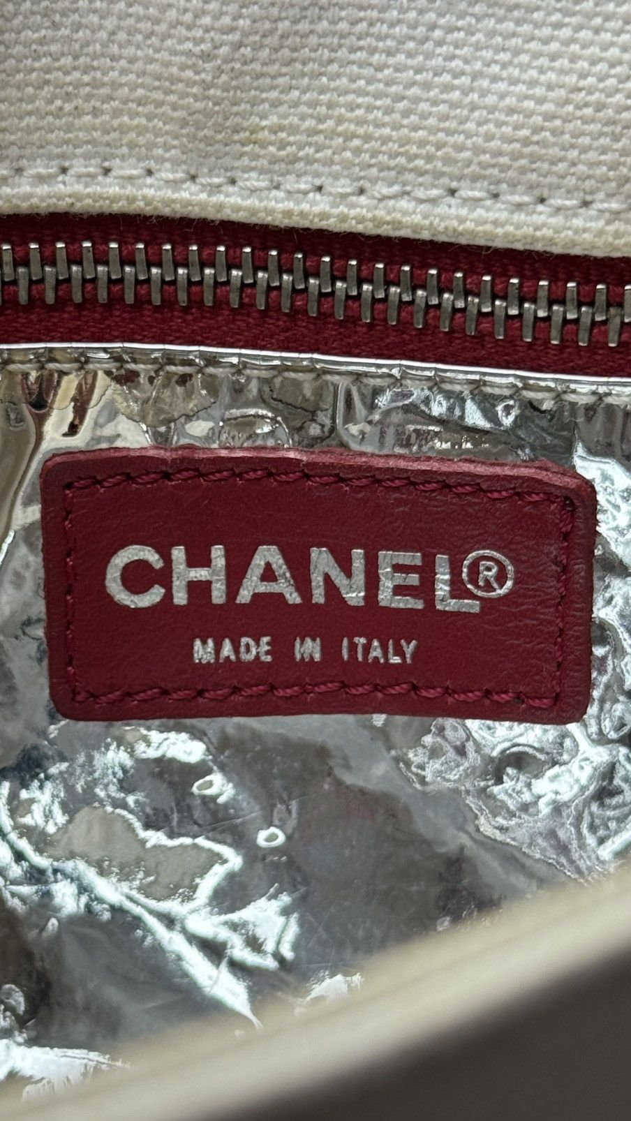Chanel CHANEL CC CANVAS METALLIC LAMBSKIN SINGLE FLAP. Size ONE SIZE - 12 Thumbnail
