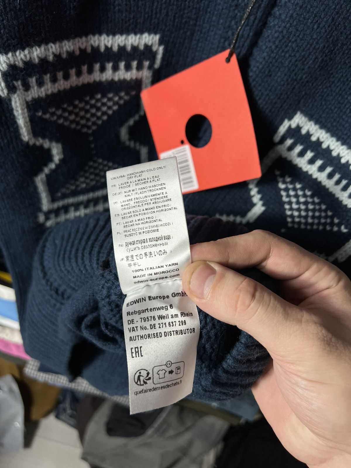 Edwin NWT Edwin x Klasse Wrecks Timer Cardigan Navy Size M Y2K Size US M / EU 48-50 / 2 - 13 Thumbnail