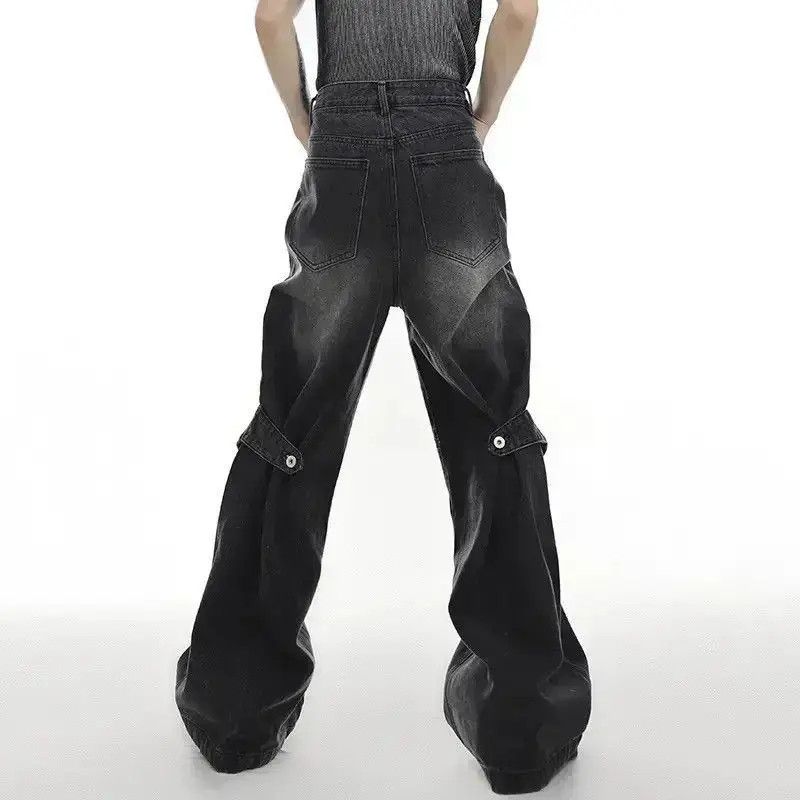 Japanese Brand Deconstruct Wide Leg Washed Jeans Pants y2k Size US 32 / EU 48 - 3 Thumbnail