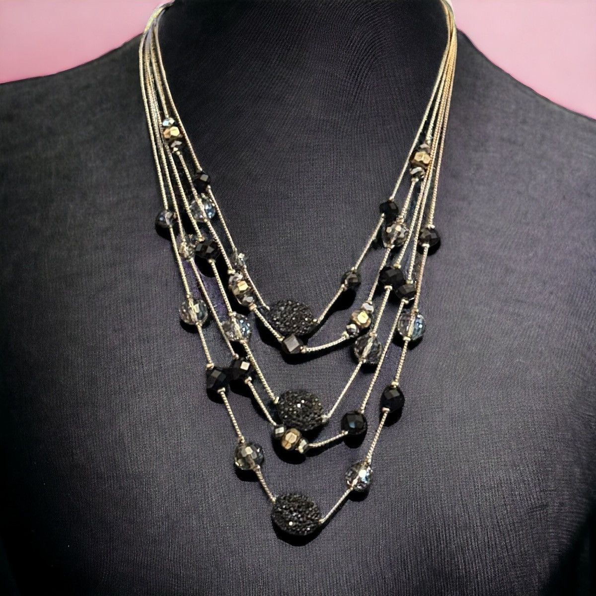 I.N.C INC multi layered strand station bead necklace Size ONE SIZE - 1 Thumbnail