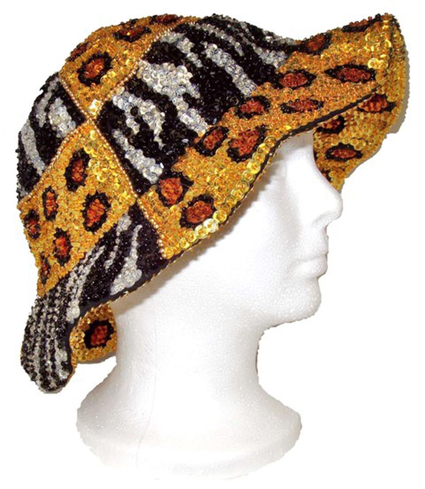 Designer Sequin Flipper Hat Tigre/Leopard Size ONE SIZE - 1 Preview