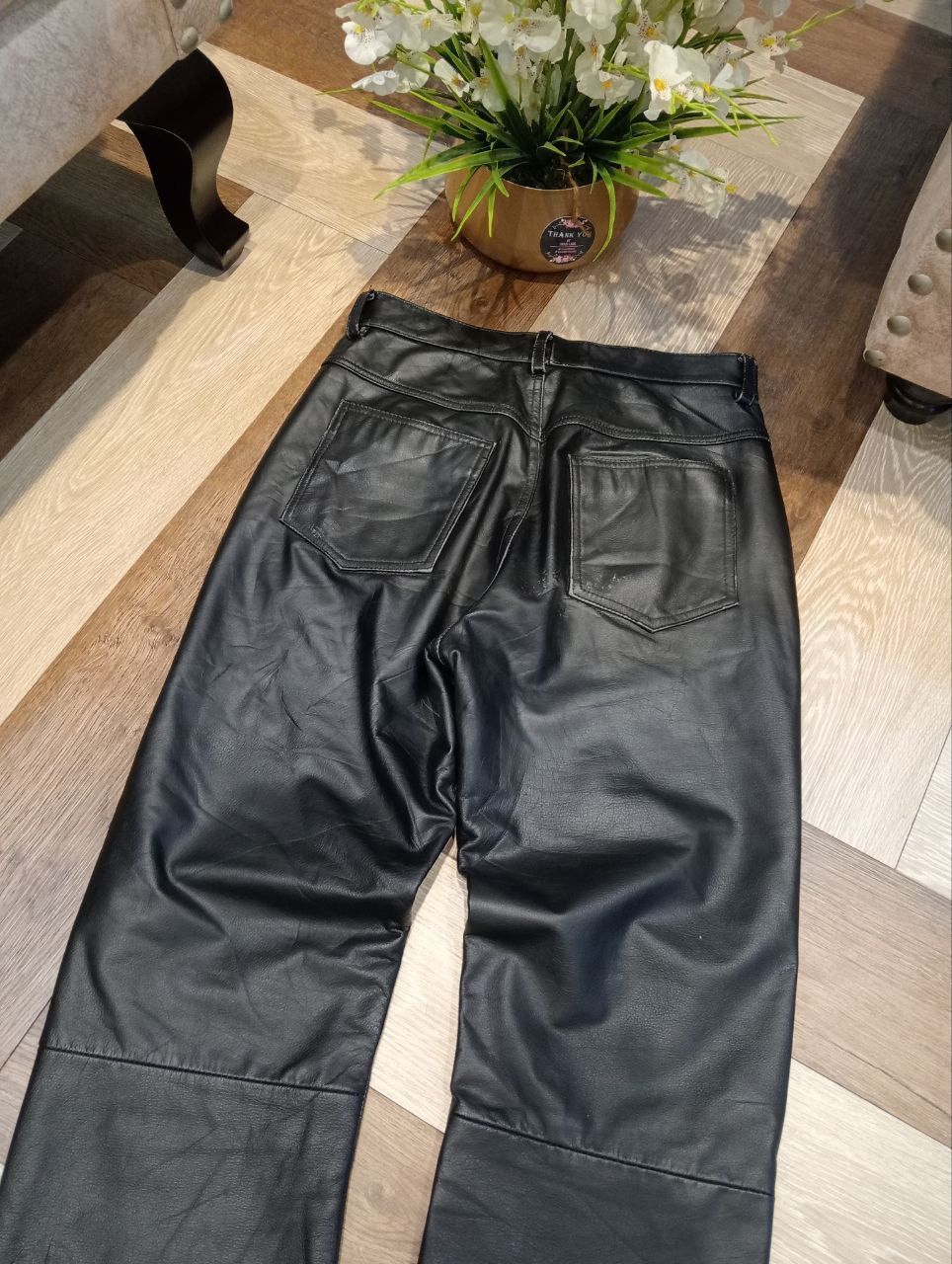 Leather JAPANESE BLACK LEATHER PANTS Size US 29 - 11 Thumbnail