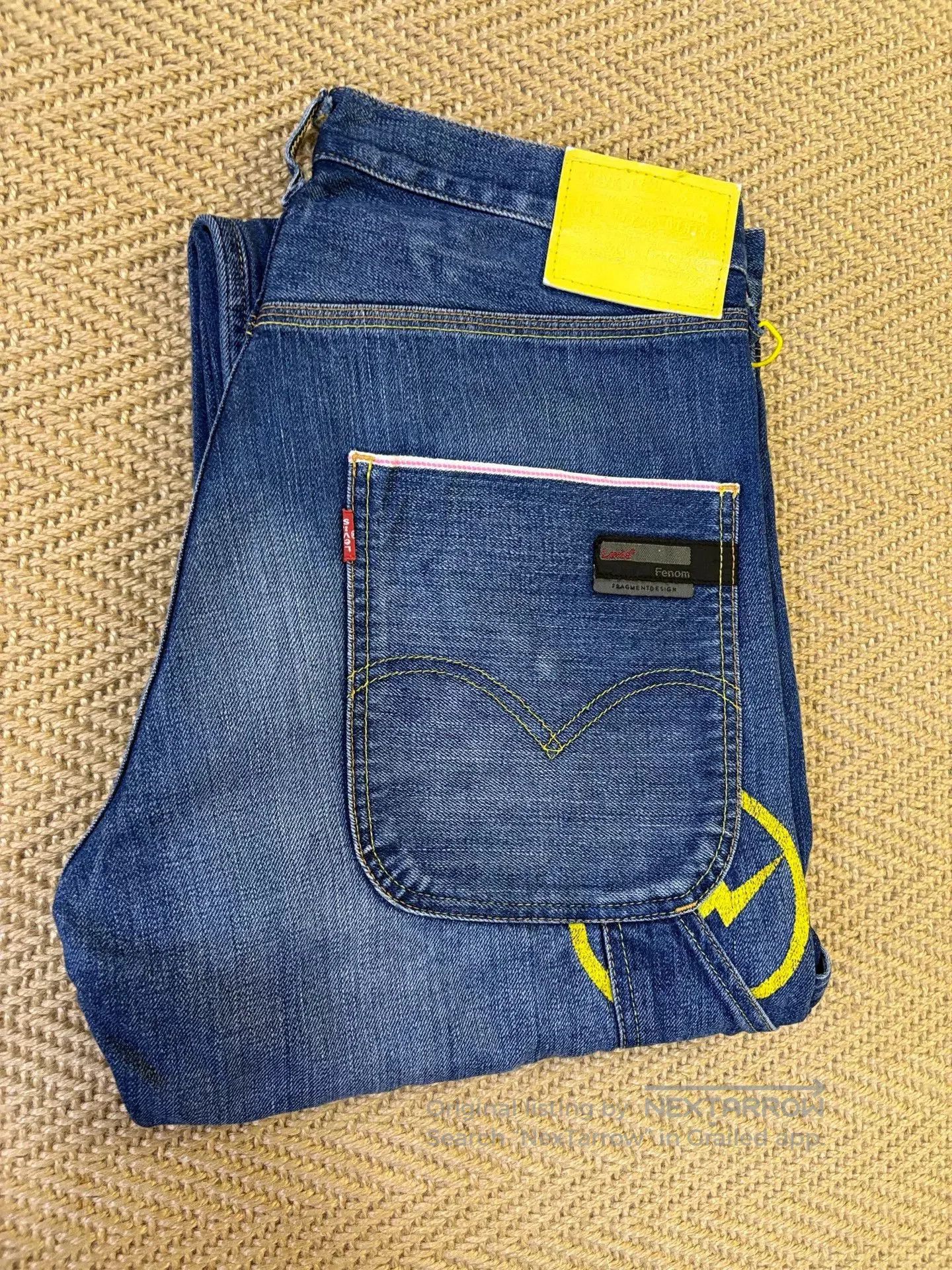 levis fenom workwear denim pants in blue.