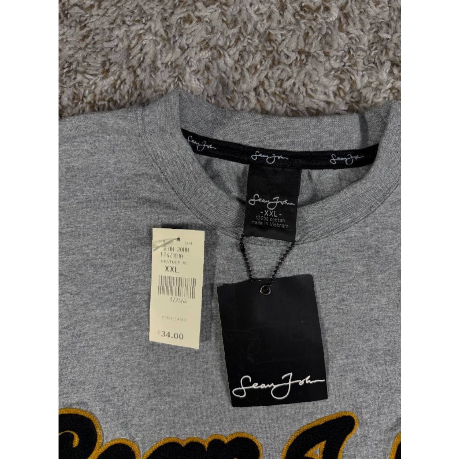 Sean John VINTAGE Sean John T-Shirt Long Sleeve 2XL Gray Embroidered Logo Hip Hop Skate Mens Size US XXL / EU 58 / 5 - 5 Thumbnail