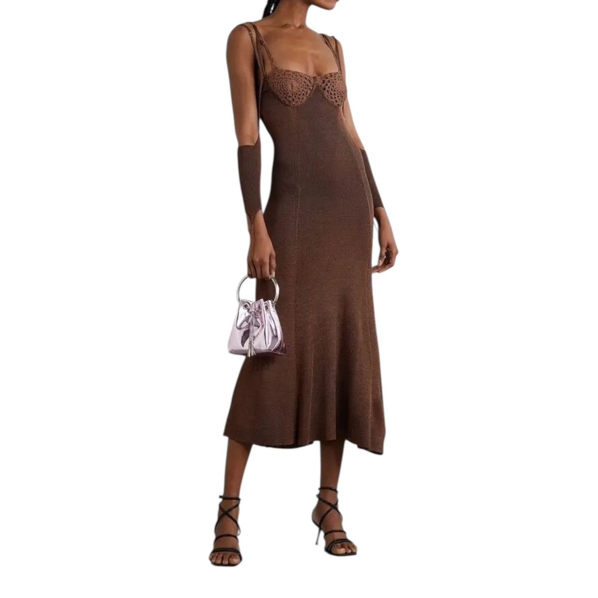 ISA BOULDER Other realities Knitted cutout sleeve midi dress Size S / US 4 / IT 40 - 3 Thumbnail