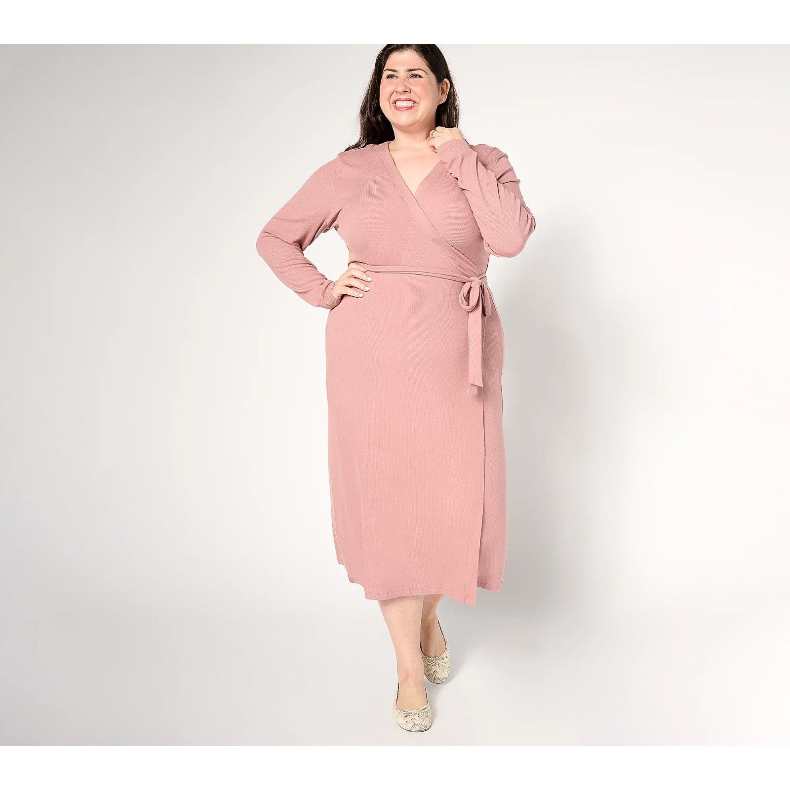 & Other Stories Barefoot Dreams Ultra Soft Rib Wrap Dress Terra S A679800 Size S / US 4 / IT 40 - 1 Preview