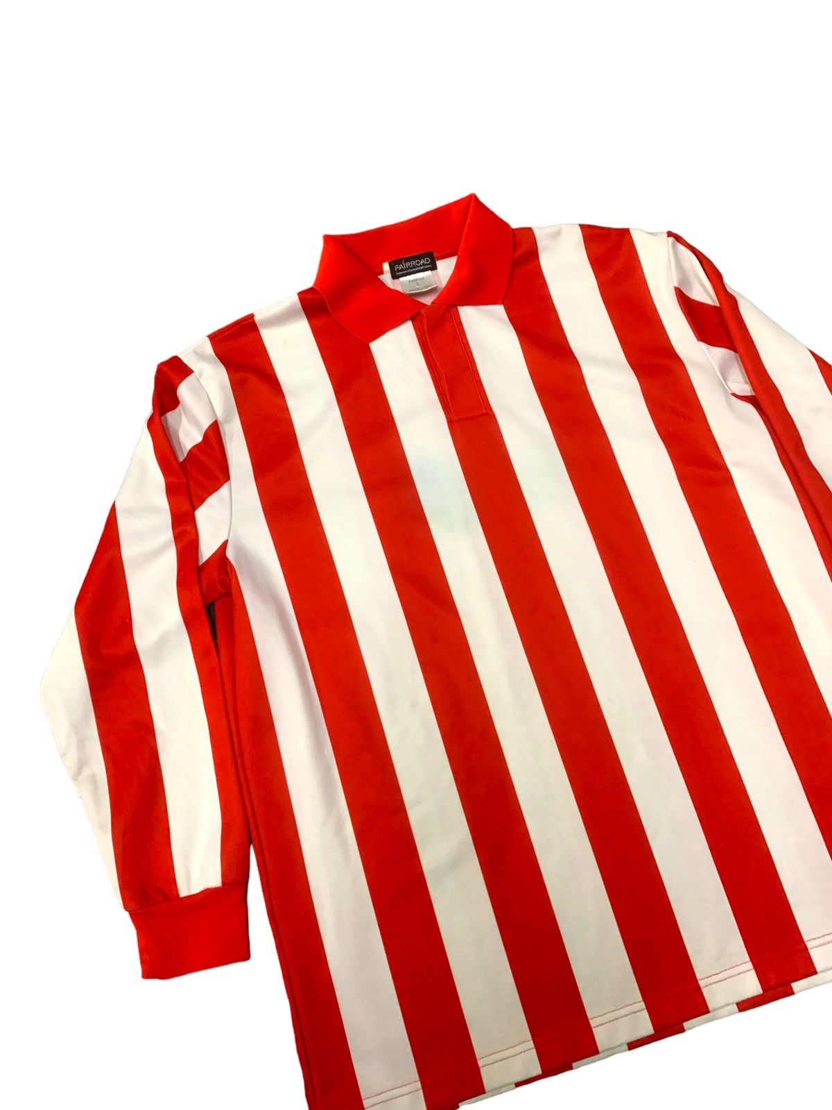Vintage Vintage Striped Jersey Polo Shirt Football Blokecore Culture Size US L / EU 52-54 / 3 - 4 Thumbnail