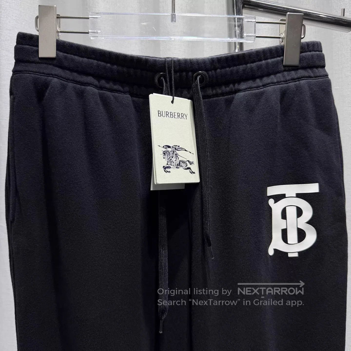 Burberry Black Jogger Sweatpants with Logo. Size US 32 / EU 48 - 3 Thumbnail