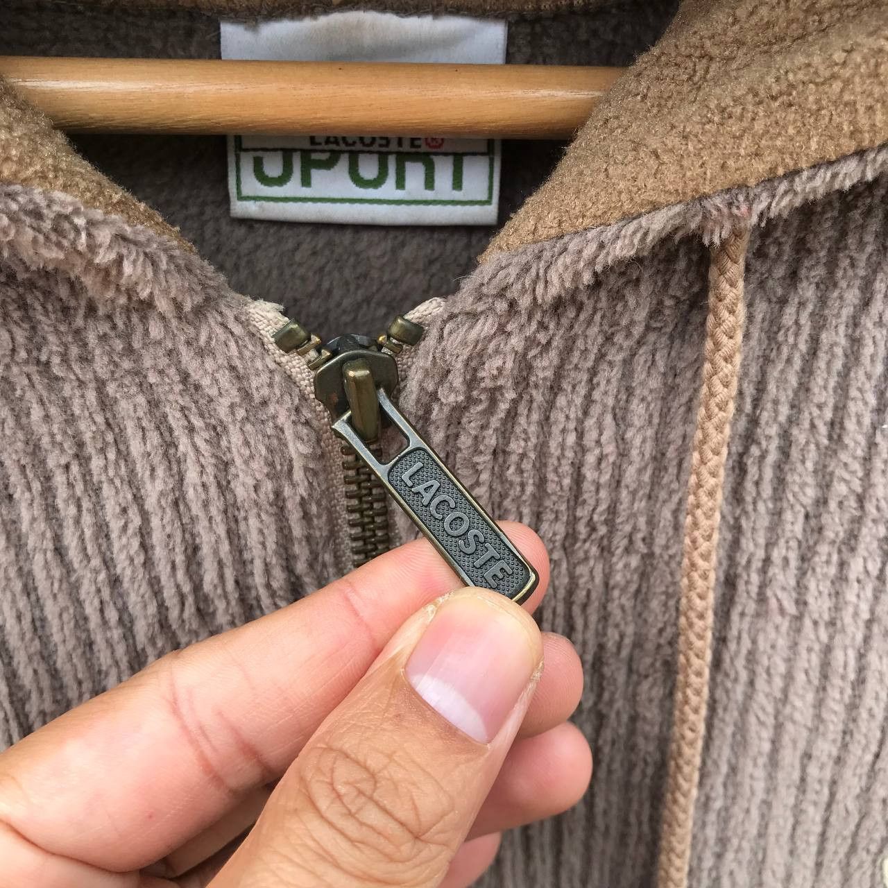 Lacoste × Vintage VINTAGE LACOSTE HOODIE X POLARTEX JUMPER BAGGY Size US XL / EU 56 / 4 - 3 Thumbnail