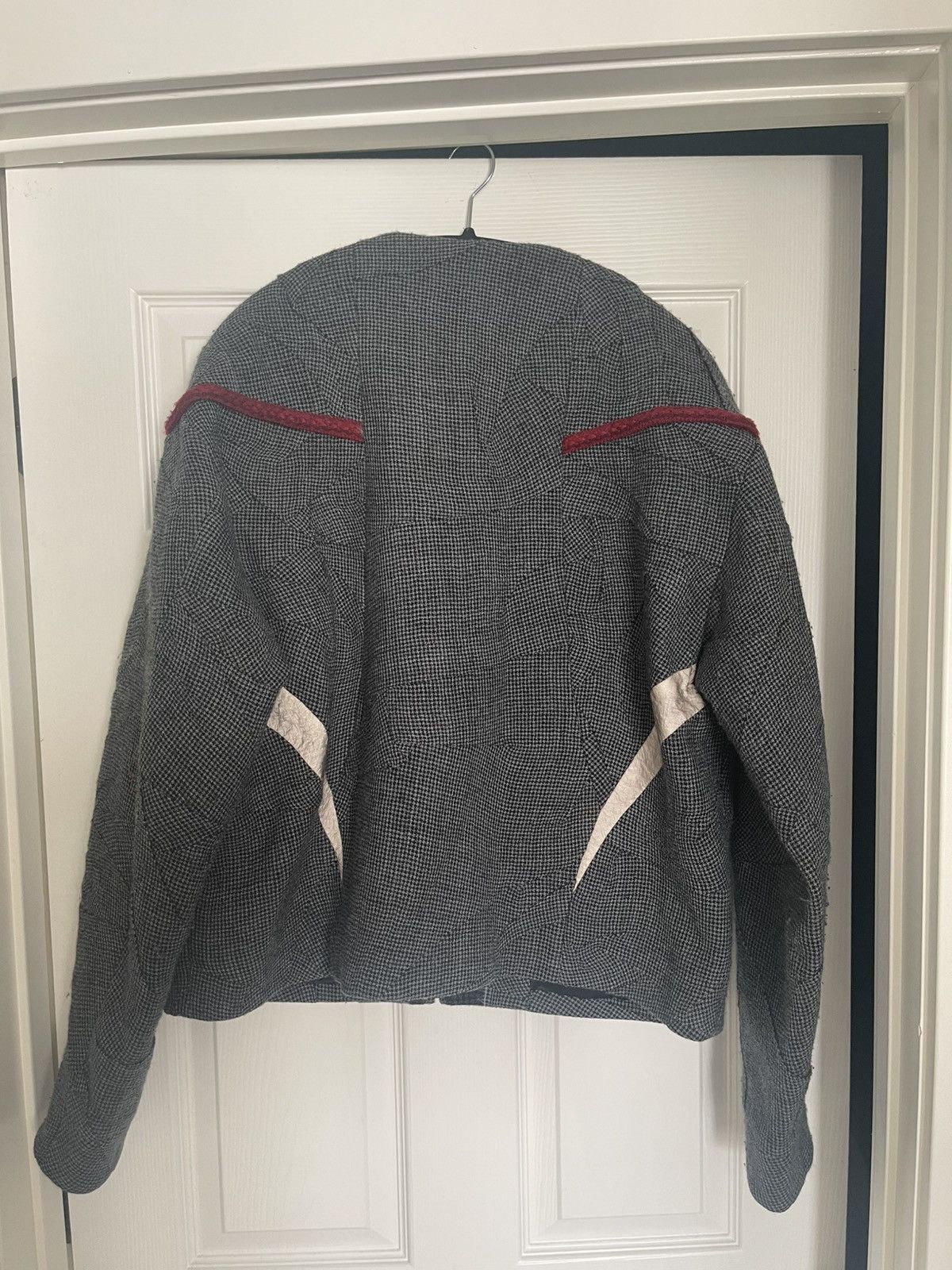 NAMESAKE AW21 Contour Line Grey & Red Wool Jacket Size US M / EU 48-50 / 2 - 10 Thumbnail