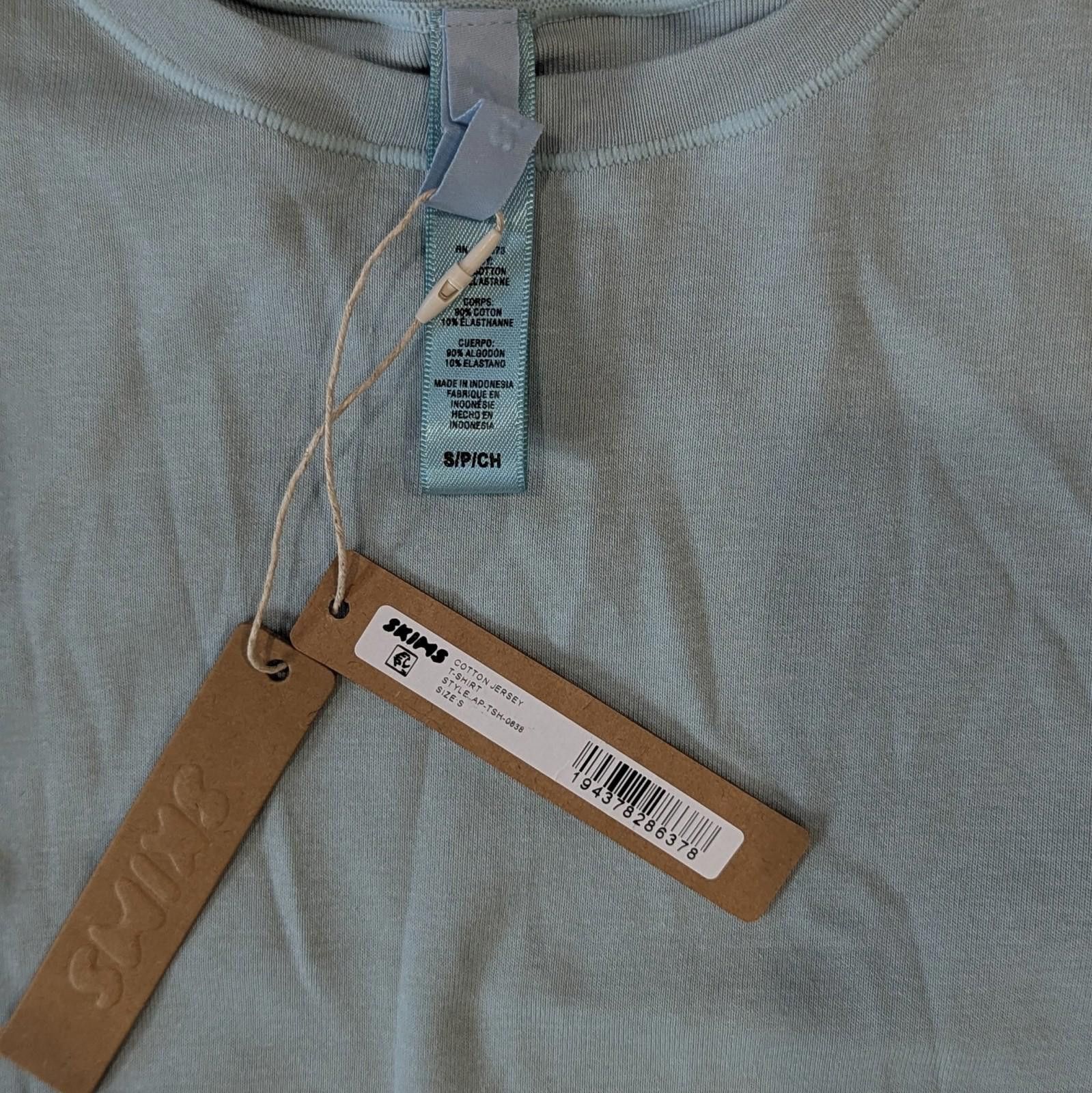 Swims SKIMS Cotton Jersey Fitted Crew Neck T-Shirt S Mineral Green Size S / US 4 / IT 40 - 5 Thumbnail