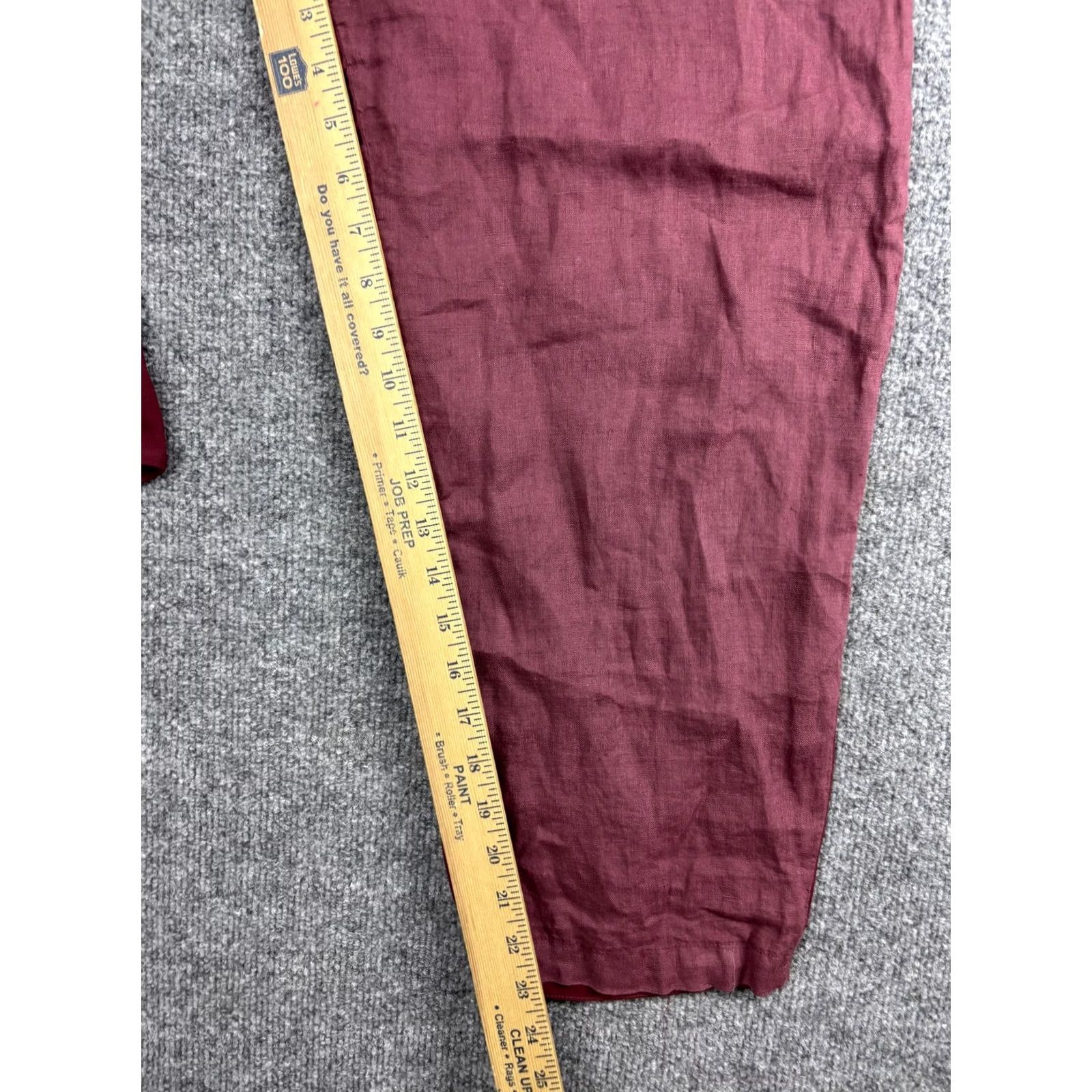 Vintage VINTAGE? No — Transit par-such Purple Linen Crop Pants Womens 2 Elastic Waist Tapered Pockets Cropped Casual Spring Summer Size 26" / US 2 / IT 38 - 5 Thumbnail