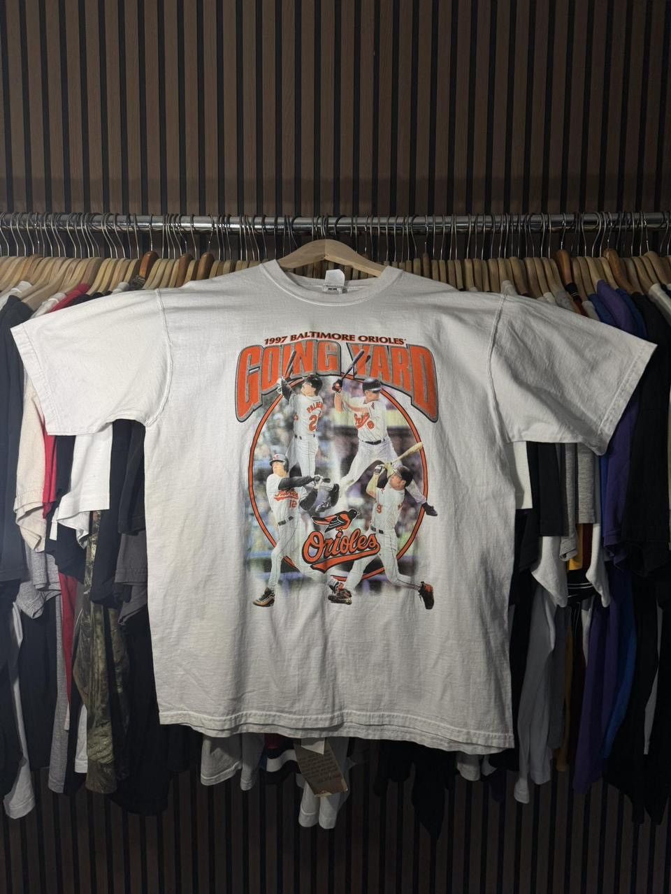 Starter Vintage 97 MLB Baltimore O’s “Going Yard” Baseball Tee Large Size US L / EU 52-54 / 3 - 1 Thumbnail