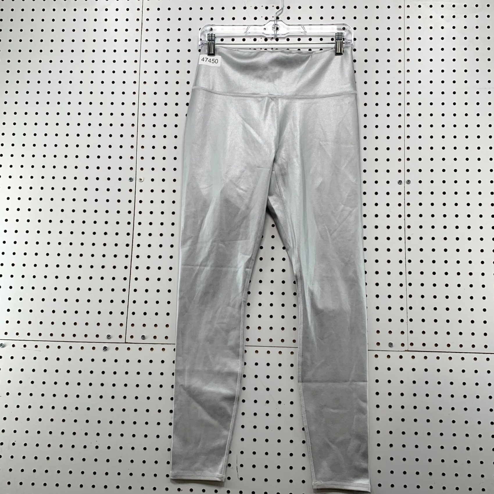 Fabletics Fabletics Leggings Womens Large Shiny Silver 28x28 Casual Active Workout Skinny Inseam 28 in Size 36" / US 14 / IT 50 - 2 Thumbnail
