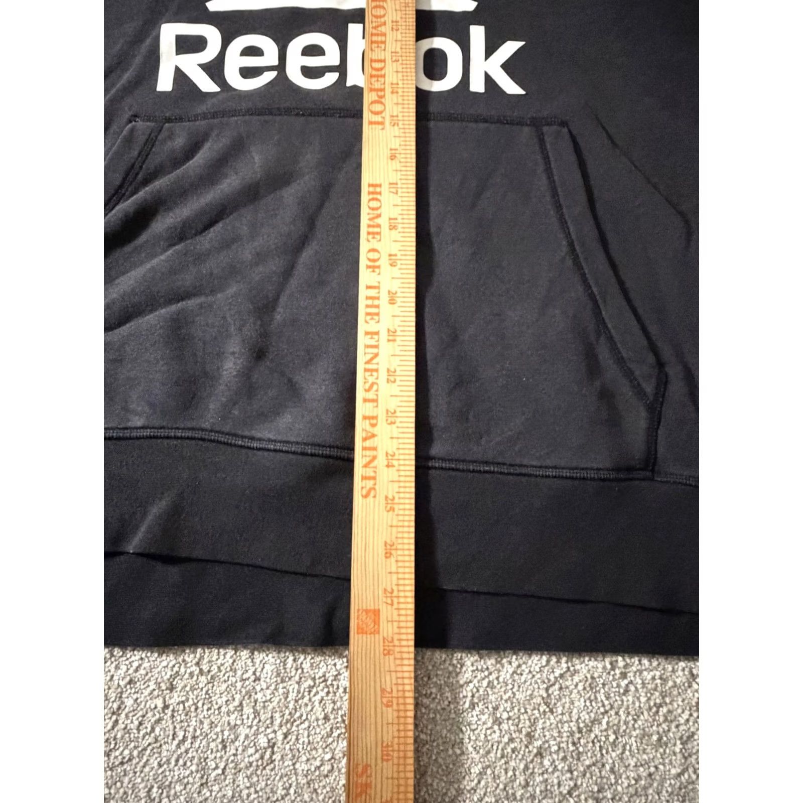 Reebok Reebok Hoodie Mens 2XL Black Logo Fleece Pullover Graphic Sweatshirt Athletic Size US XXL / EU 58 / 5 - 6 Thumbnail