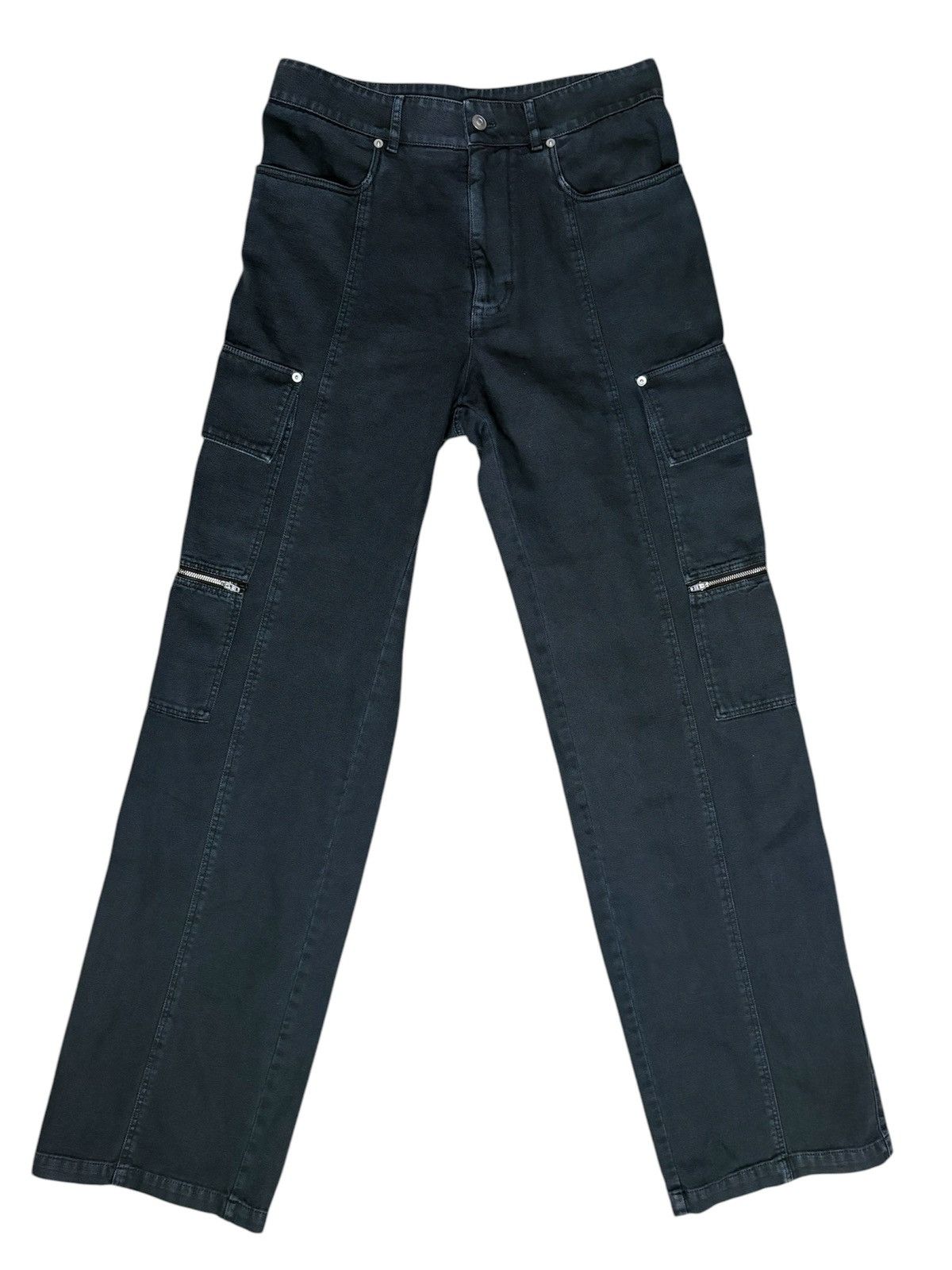 1017 ALYX 9SM × Alyx × MMW ALYX Skater Cargo Canvas Wide-Leg Pants in Washed Black Size US 30 / EU 46 - 6 Thumbnail