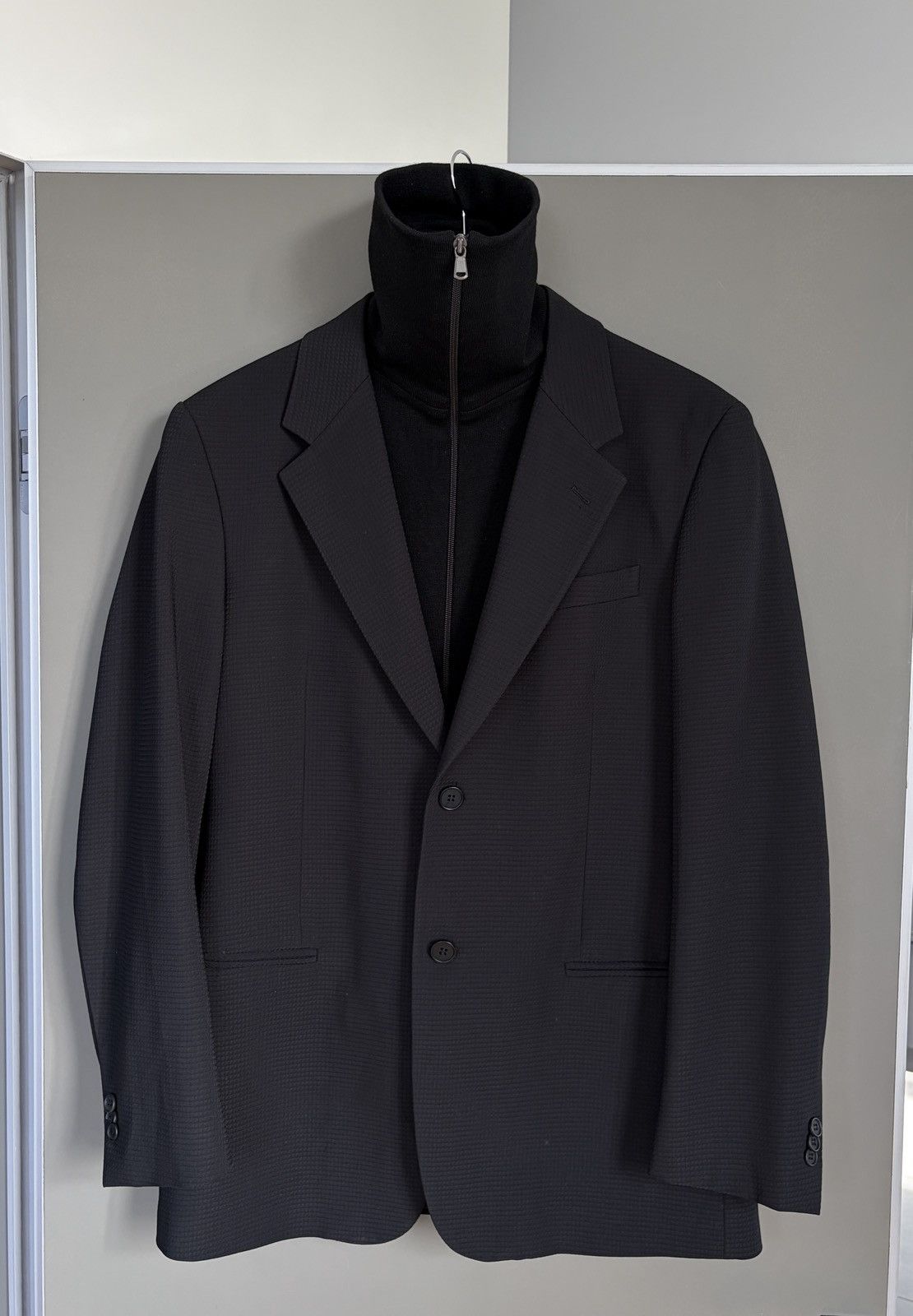 Emporio Armani Emporio Armani Brad Line Wool Blazer With Sweater Collar Size US M / EU 48-50 / 2 - 1 Thumbnail
