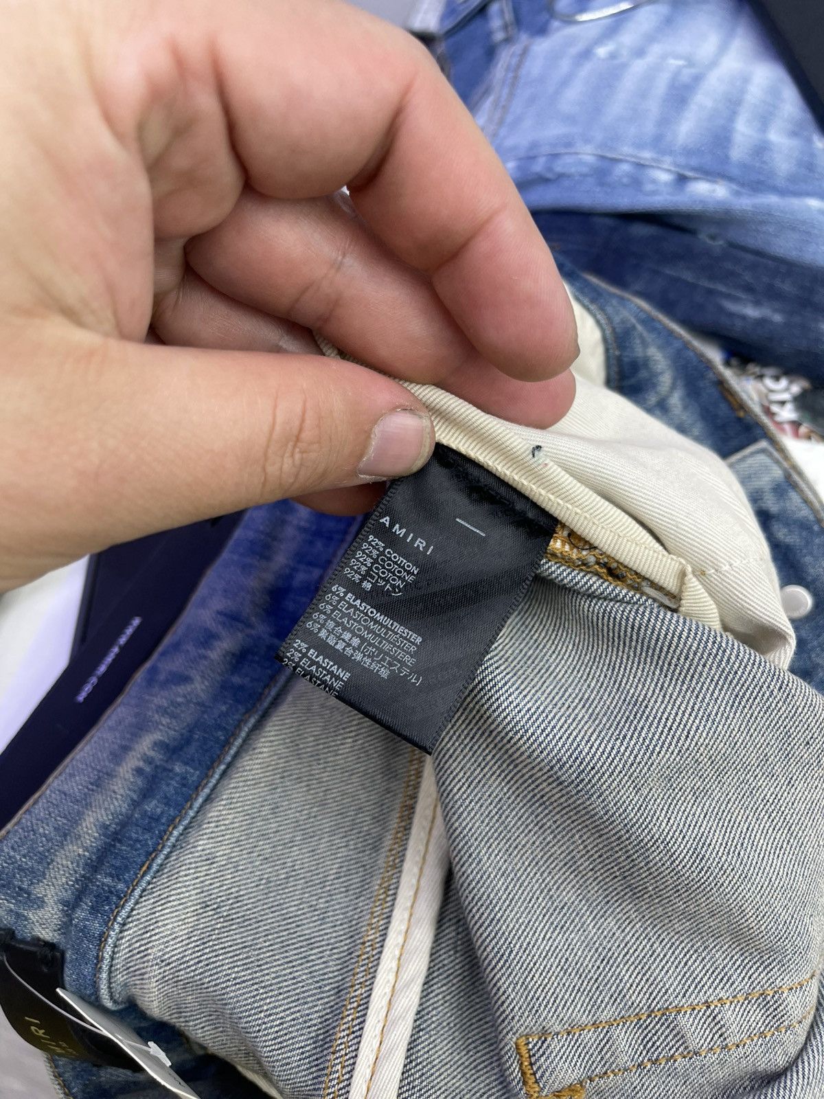 Amiri Amiri MX1 (Orange Plaid) jeans blue Size US 33 - 12 Thumbnail