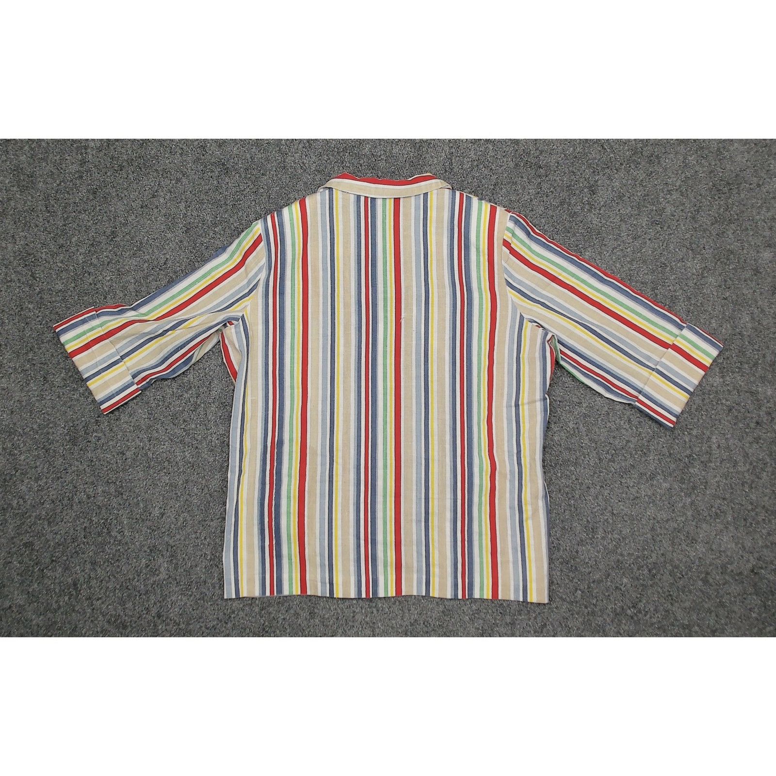 Vintage 80s Striped Cabana Swing Jacket Resort Blazer Large Size L / US 10 / IT 46 - 5 Thumbnail