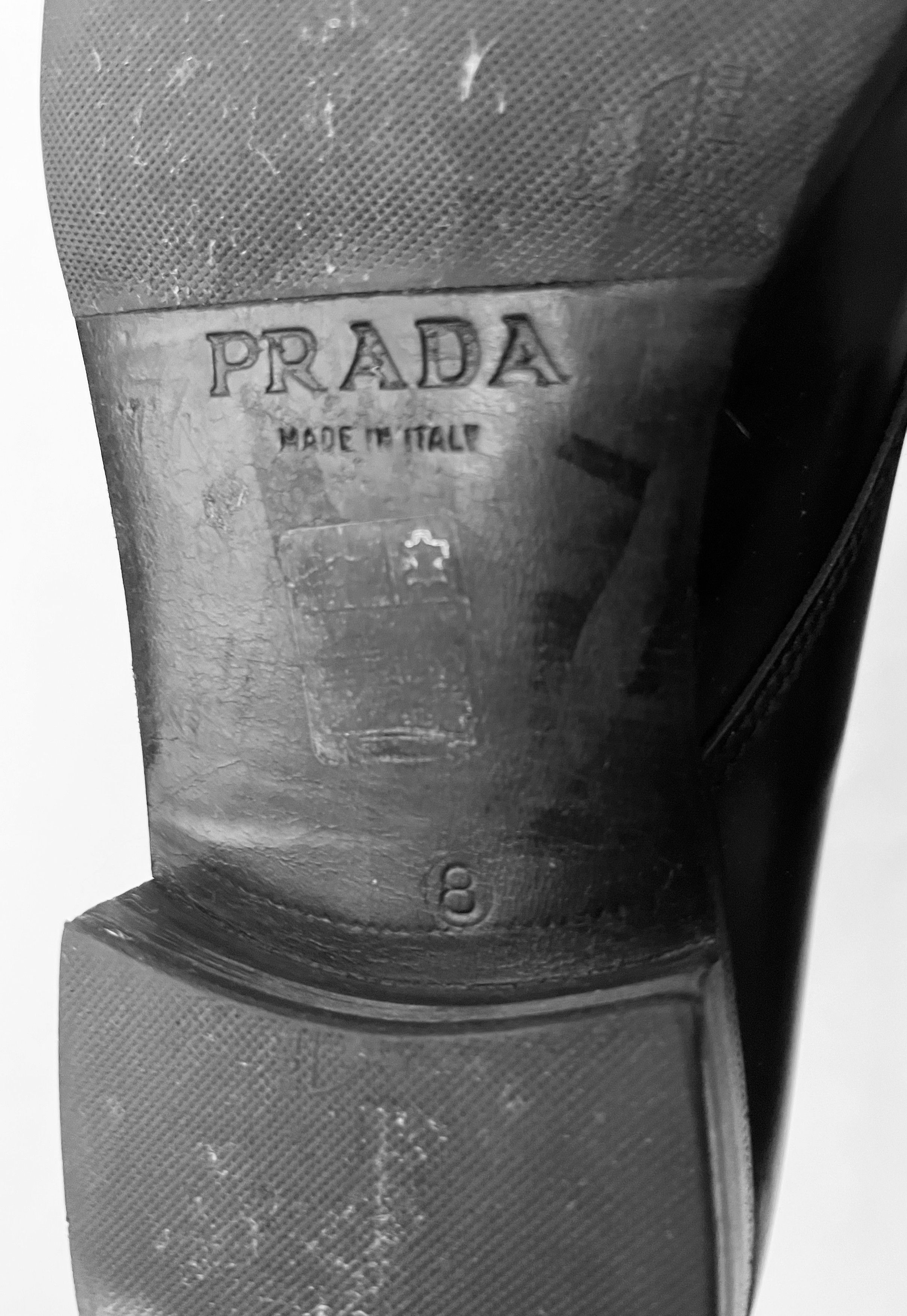Prada black derby lace-up shoes Size US 8 / EU 41 - 11 Thumbnail