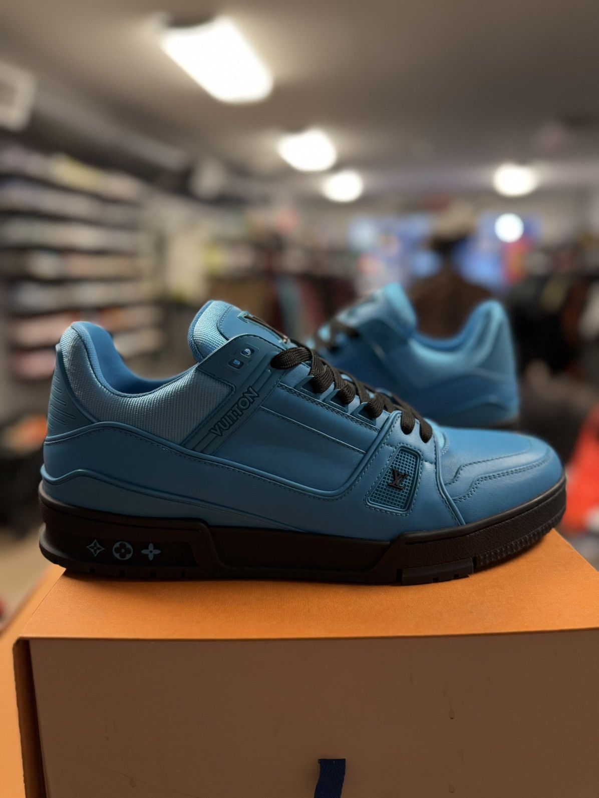 Louis Vuitton Louis Vuitton Blue Trainer Low Top Size 9LV/10US (NEW) Size US 10 / EU 43 - 1 Thumbnail