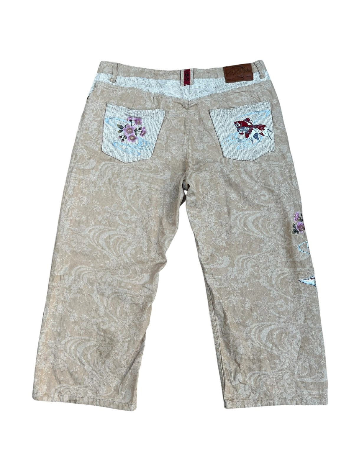 Karakuri Tamashii Karakuri Tamashi Koi Fish Embroidered Floral Pants Size US 40 / EU 56 - 8 Thumbnail