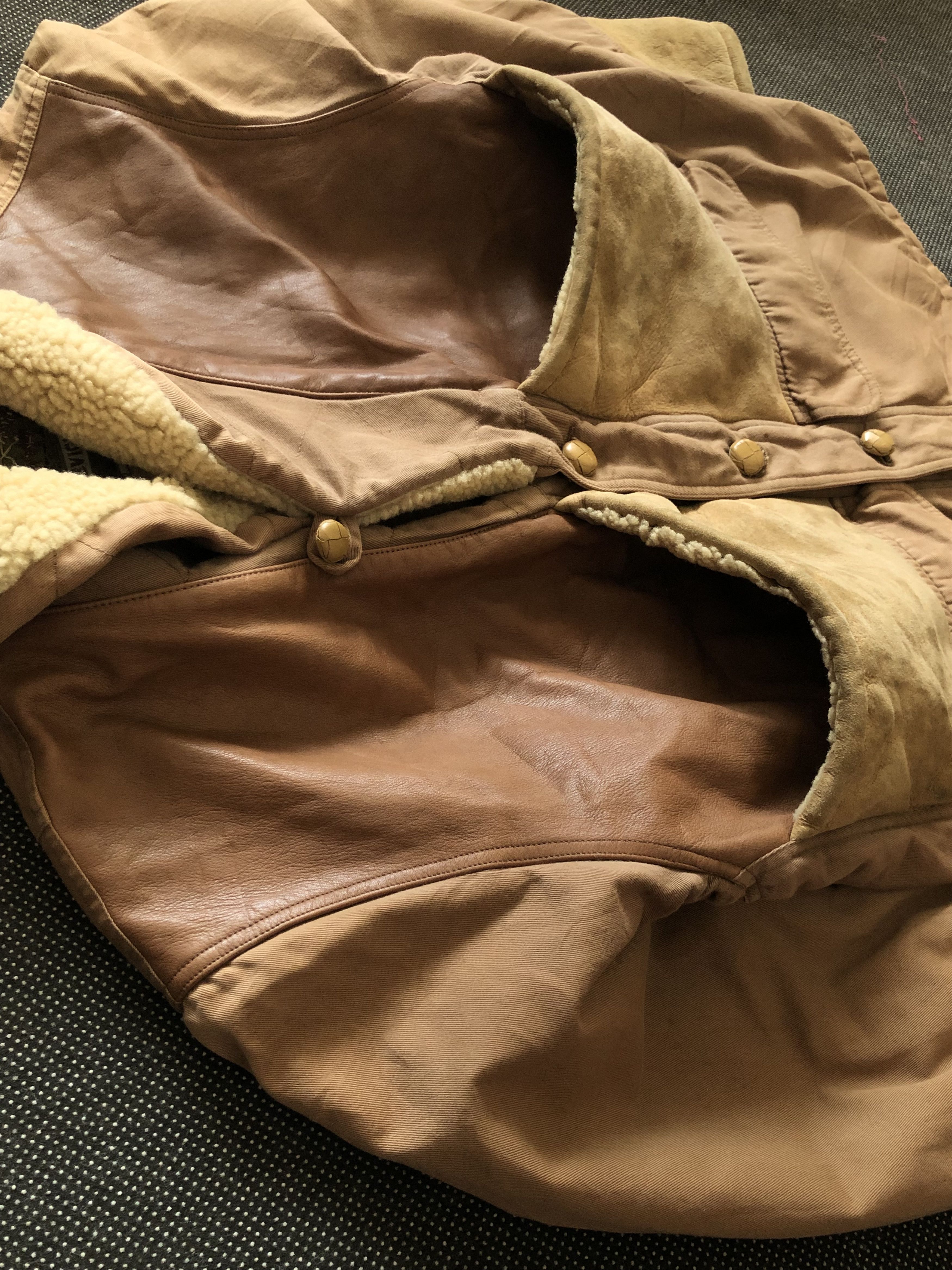 Chevignon RARE🔥VINTAGE CHEVIGNON YOKES LEATHER SHEARLING JACKET Size US XL / EU 56 / 4 - 11 Thumbnail