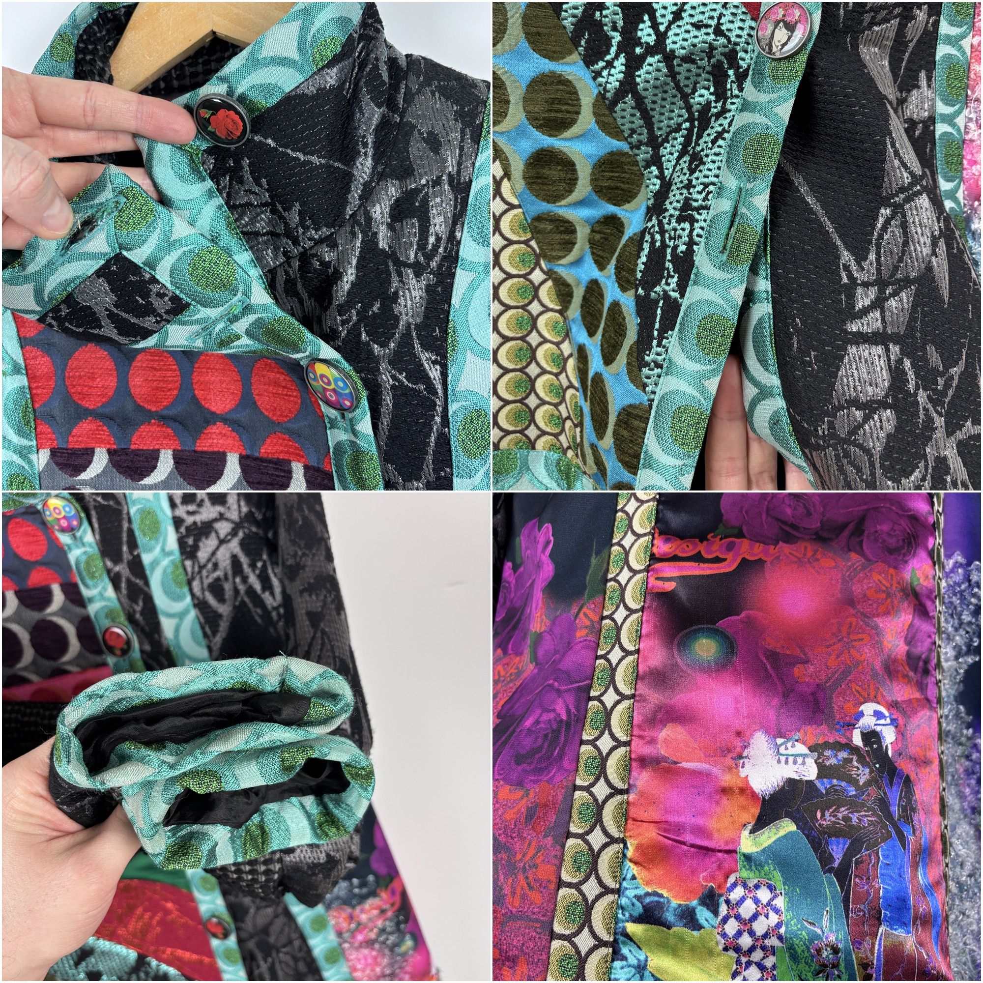 Desigual Womens Desigual Floral Multicolor Coat Size 42 Size L / US 10 / IT 46 - 8 Thumbnail
