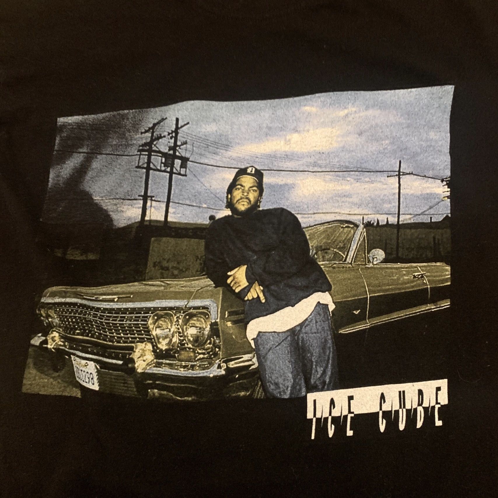 Vintage VINTAGE Ice Cube Impala T Shirt Men XL Black Crew Neck 100% Cotton Hip Hop Music Graphic Print Shirt Size US XL / EU 56 / 4 - 2 Thumbnail