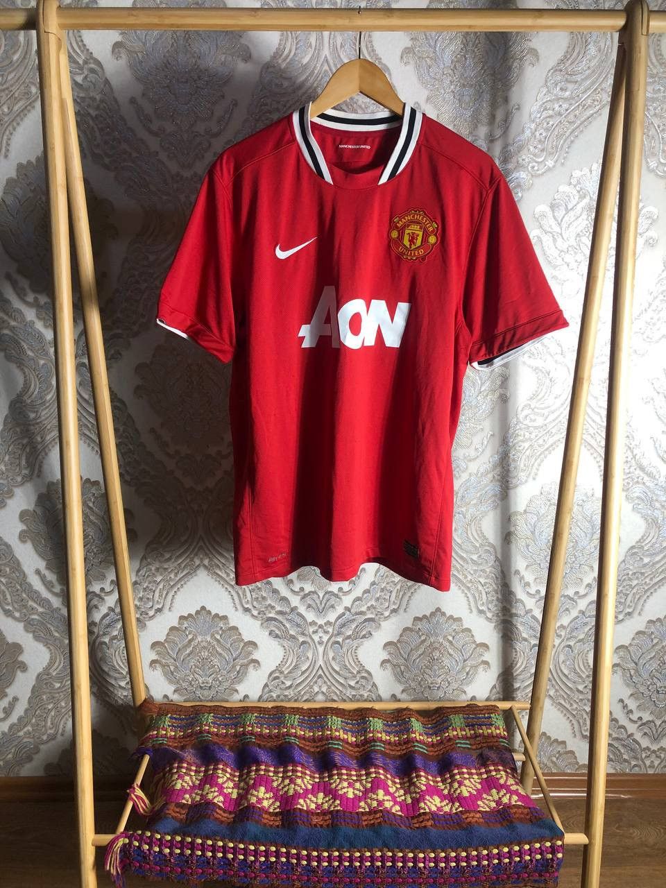 Nike × Vintage VERY RARE NIKE FC MANCHESTER UNITED ENGLAND SOCCER JERSEY Size US XL / EU 56 / 4 - 2 Thumbnail