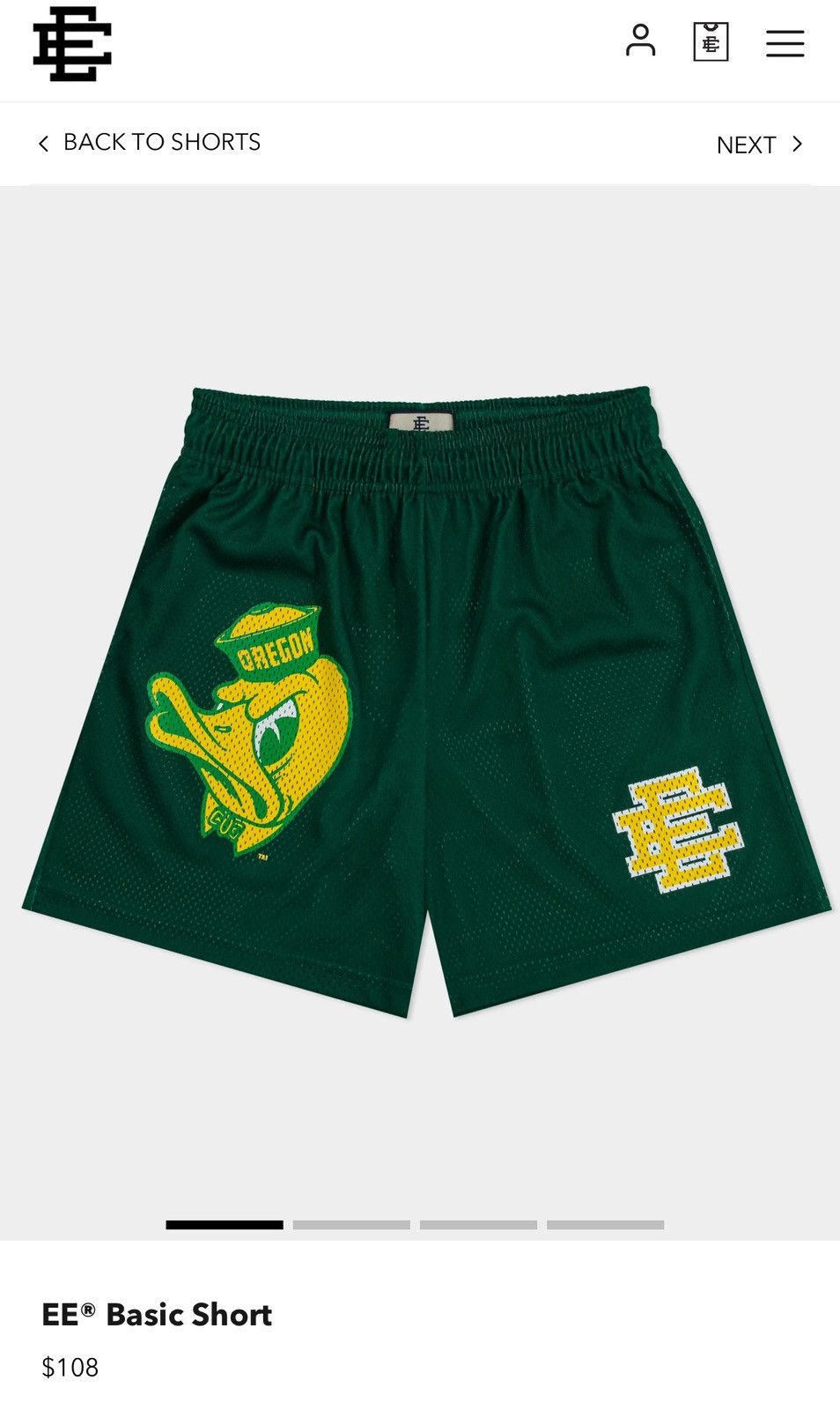 Eric Emanuel × NCAA Eric Emanuel University Of Oregon Basic Shorts Large Size US 34 / EU 50 - 7 Thumbnail