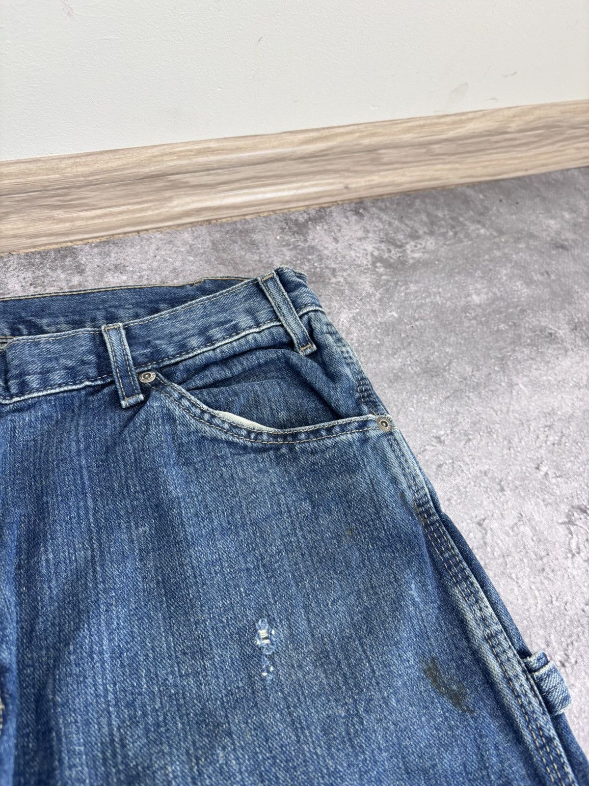 Dickies Dickies Men’s Denim Jeans Blue Distressed USA Workwear Size US 36 / EU 52 - 20 Thumbnail