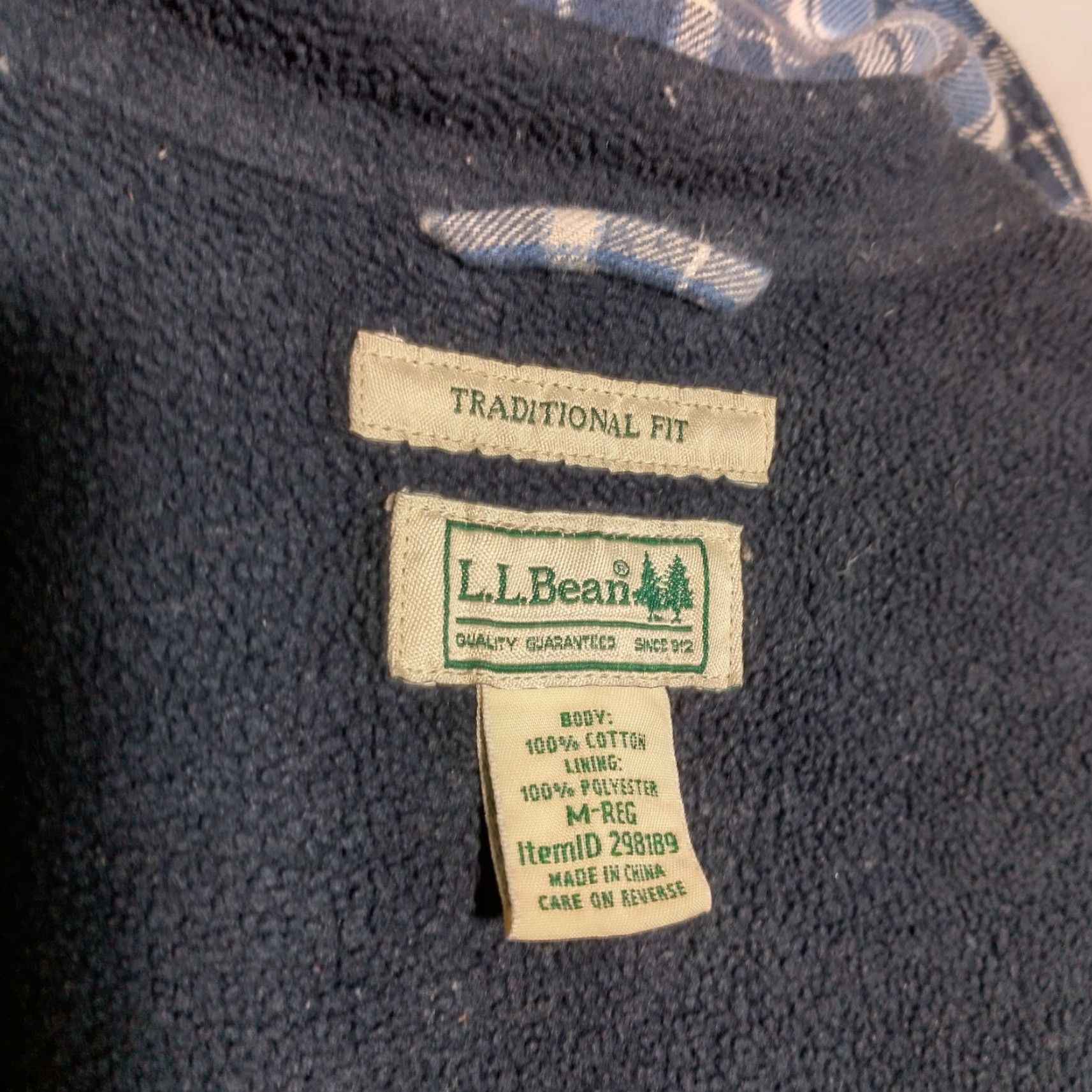 Vintage LL Bean Shacket Shirt Jacket M Blue Plaid Flannel Fleece Lined Work Size US M / EU 48-50 / 2 - 5 Thumbnail