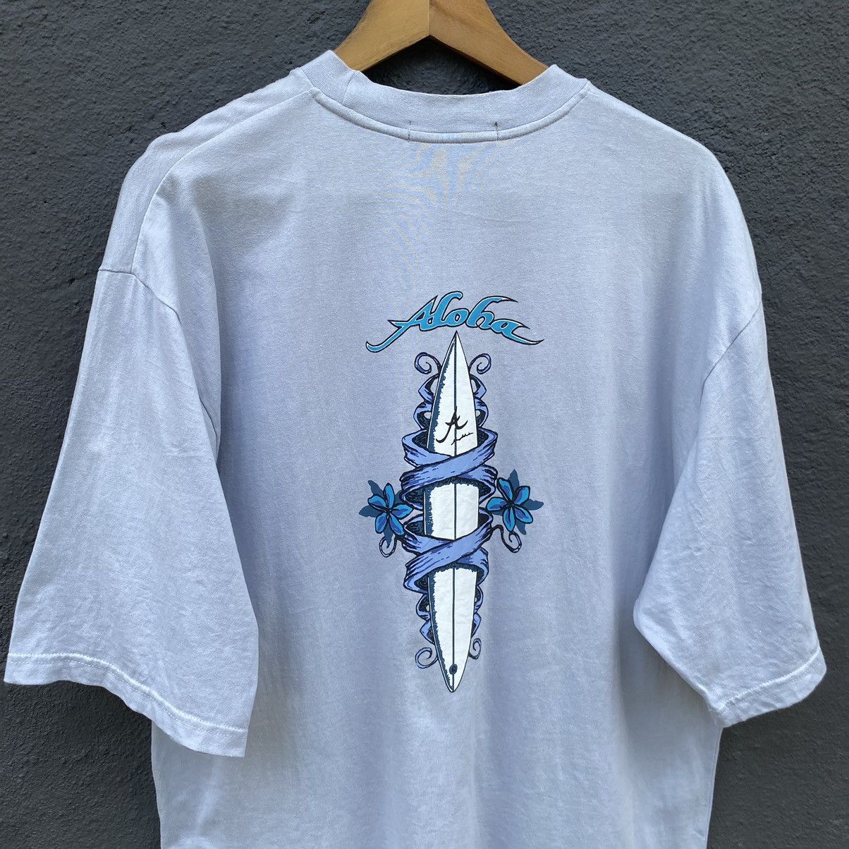Vintage Vintage 90s Aloha Design In Australia Surfboards Tee Size US L / EU 52-54 / 3 - 3 Thumbnail