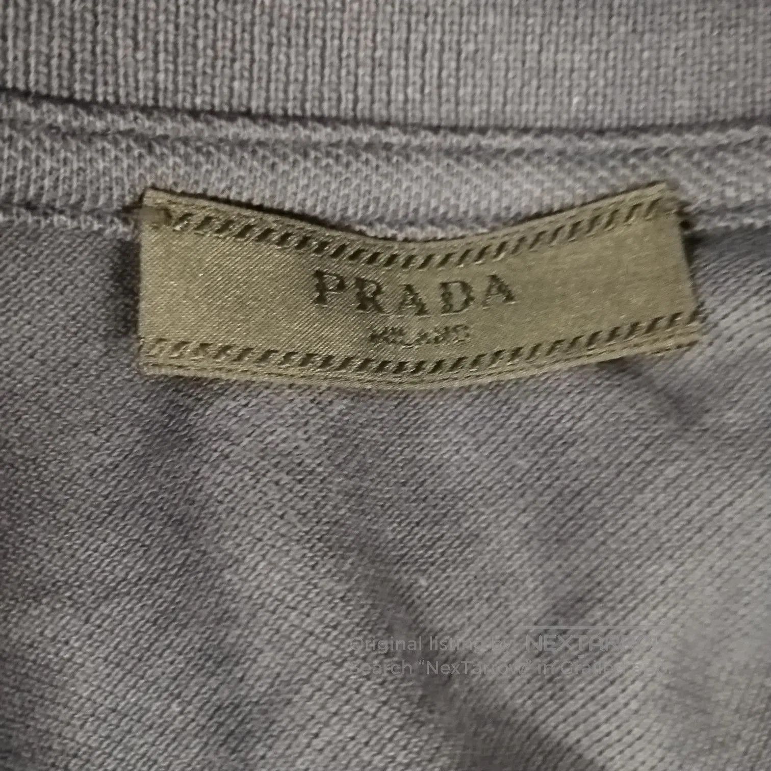 Prada Prada Men's Navy Stripe Collar Polo M. Size US M / EU 48-50 / 2 - 3 Thumbnail