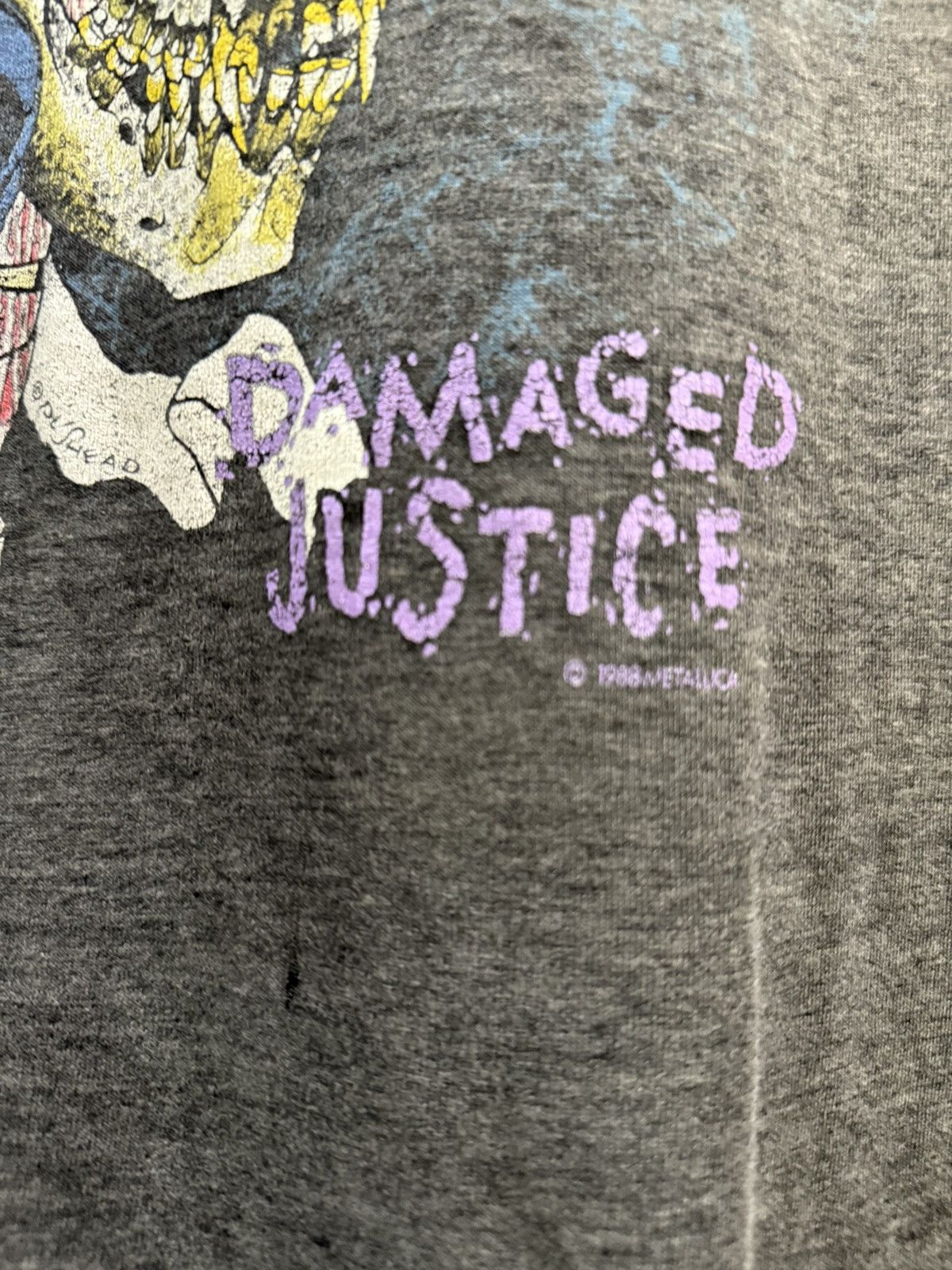 Band Tees Thrashed Vintage 80s Metallica Pushead Paper Thin Tank Top T Size US L / EU 52-54 / 3 - 4 Thumbnail