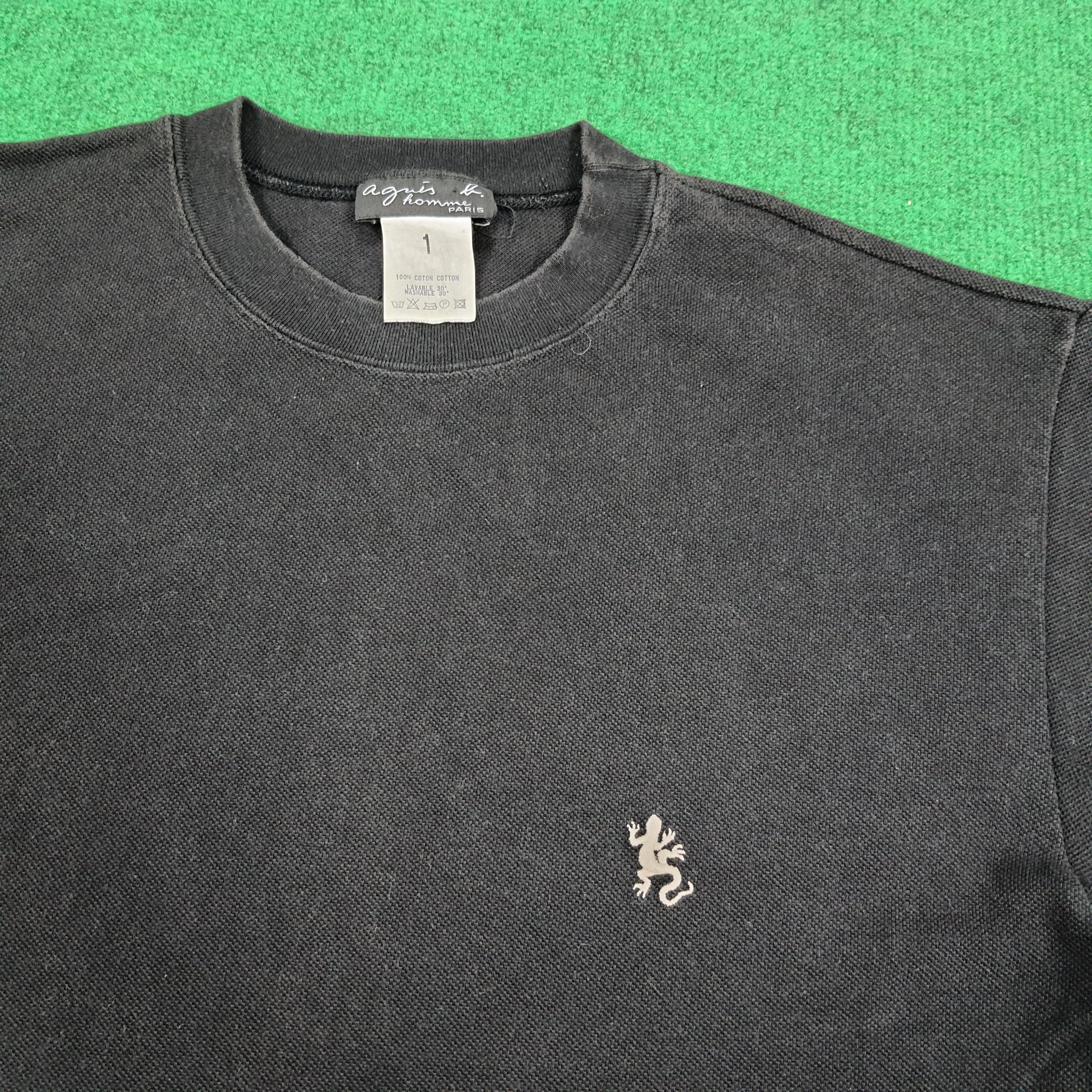 Designer × Vintage × agnes b. Vintage Agnes B. Hommes Paris Designer Plain Tshirt Size US M / EU 48-50 / 2 - 2 Thumbnail