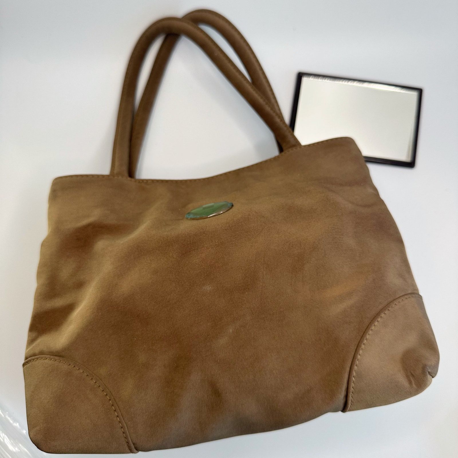 Bottega Veneta Bottega Veneta Brown Nylon Mini Bag with Mirror Size ONE SIZE - 1 Thumbnail