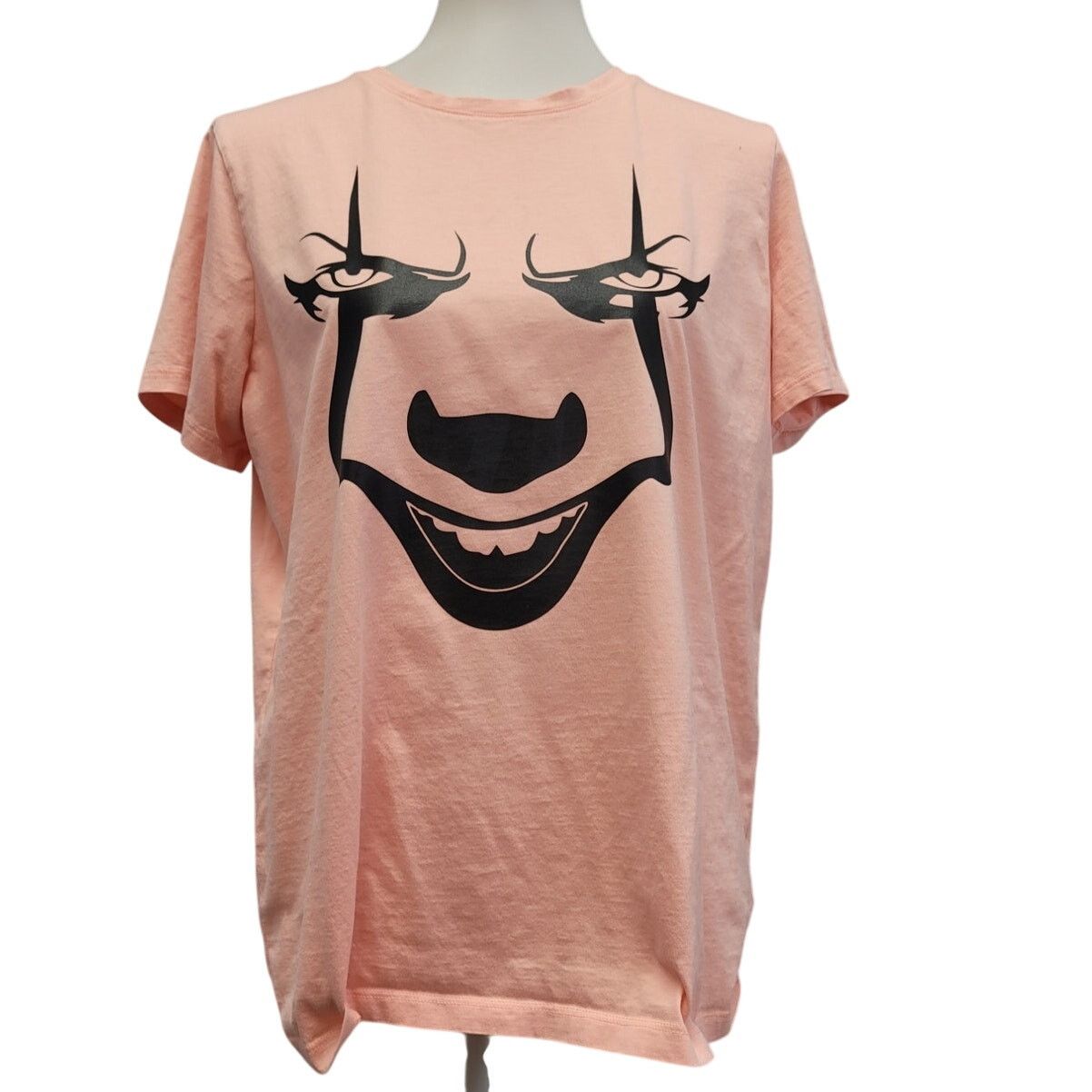 Lands' End Hand Printed Womens Large Halloween Clown Tee Shirt Size L / US 10 / IT 46 - 1 Thumbnail